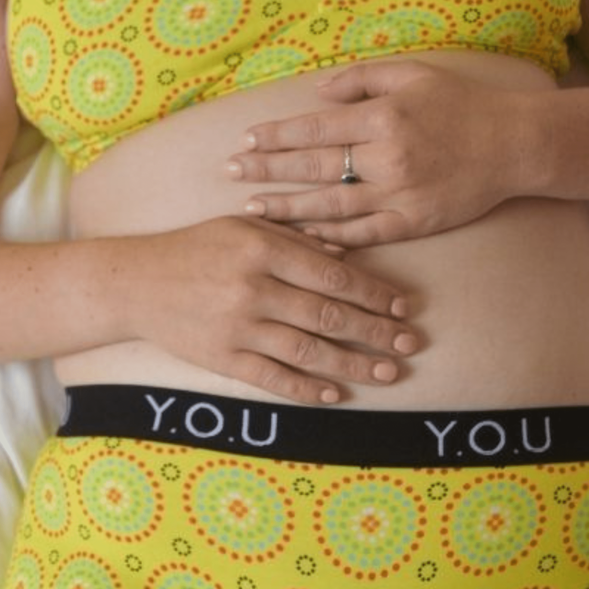 Women’s organic cotton boy shorts with Y.O.U elastic - Yellow Mara design - Y.O.U underwear