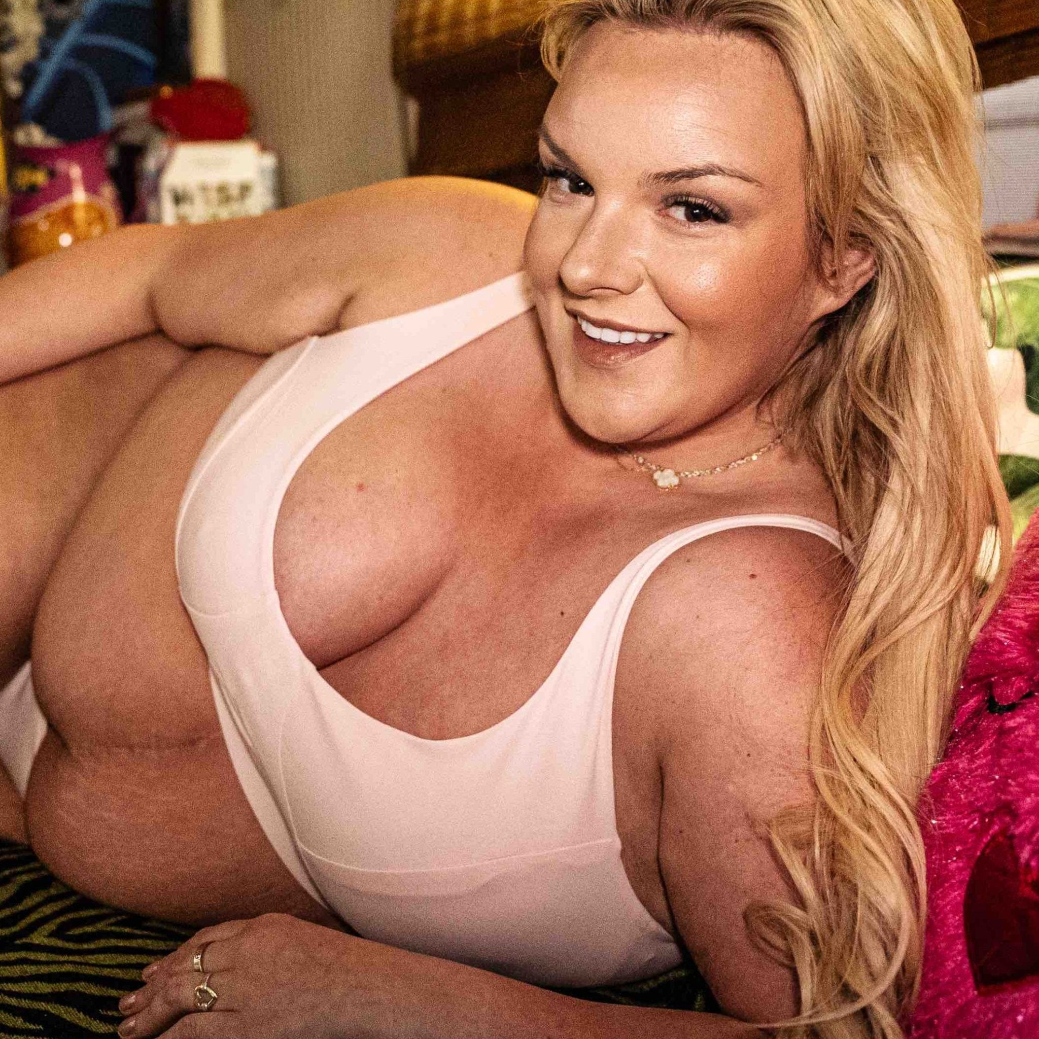 Women's organic cotton bra in light pink - more supportive style - Y.O.U underwear