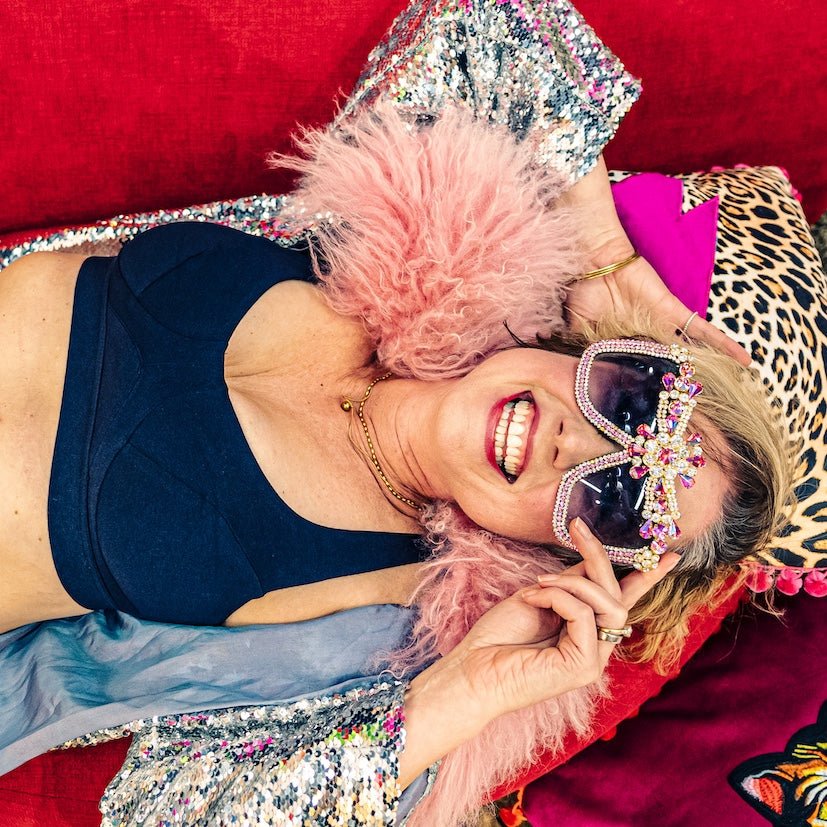 Women's organic cotton bra in navy blue - more supportive style - Y.O.U underwear