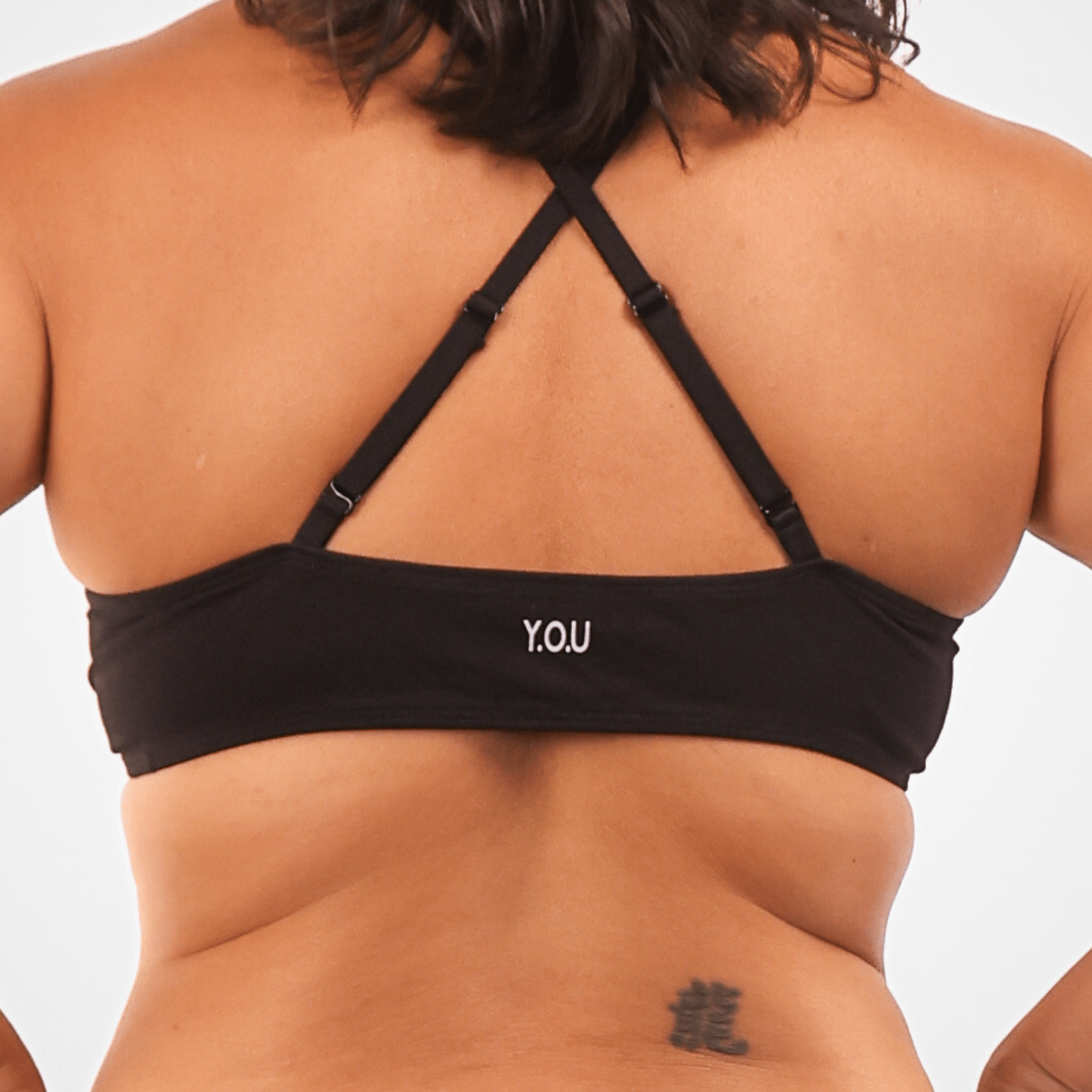 Women's organic cotton bralette in black - Y.O.U underwear