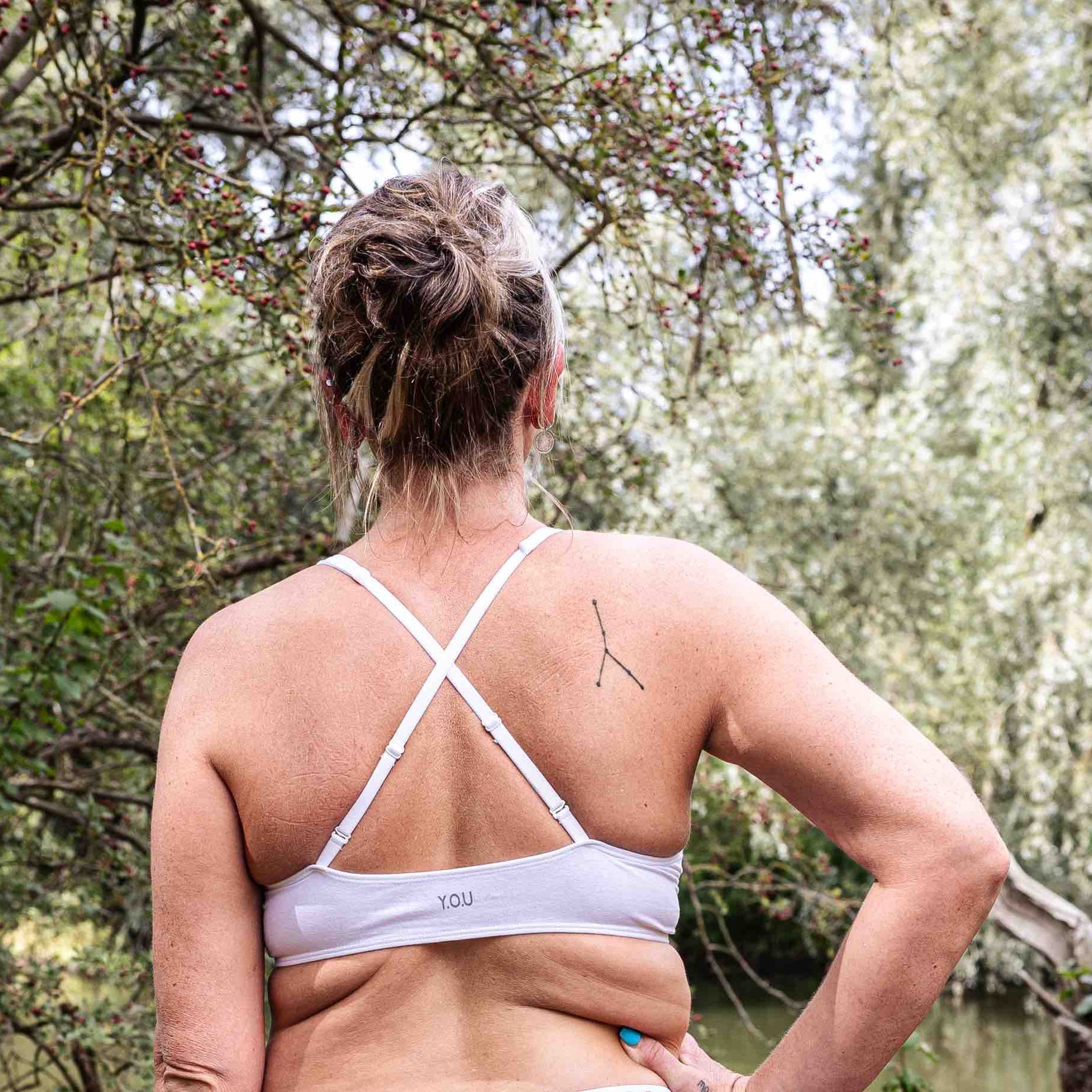 Women’s organic cotton bralette in white - Y.O.U underwear