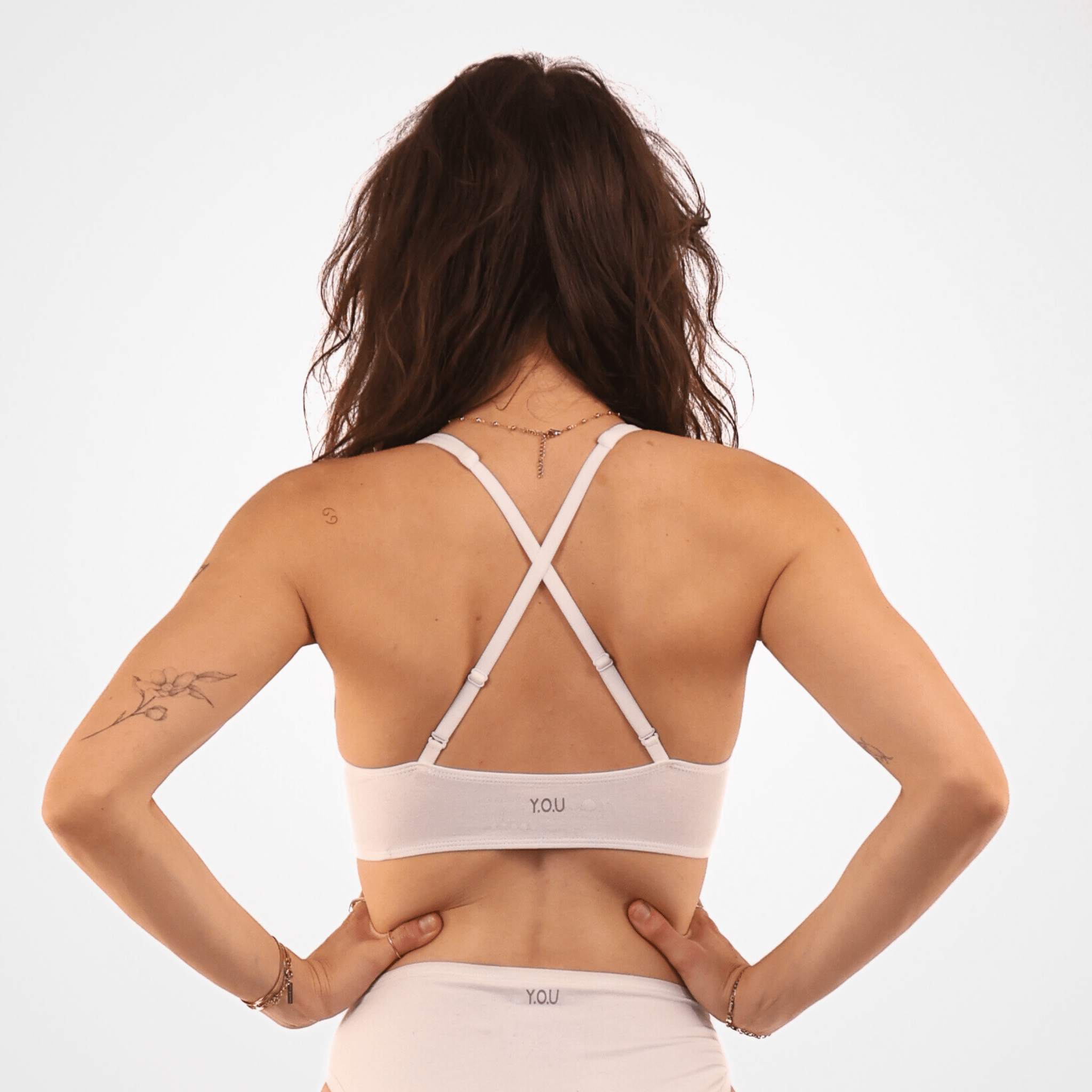 Women’s organic cotton bralette in white - Y.O.U underwear