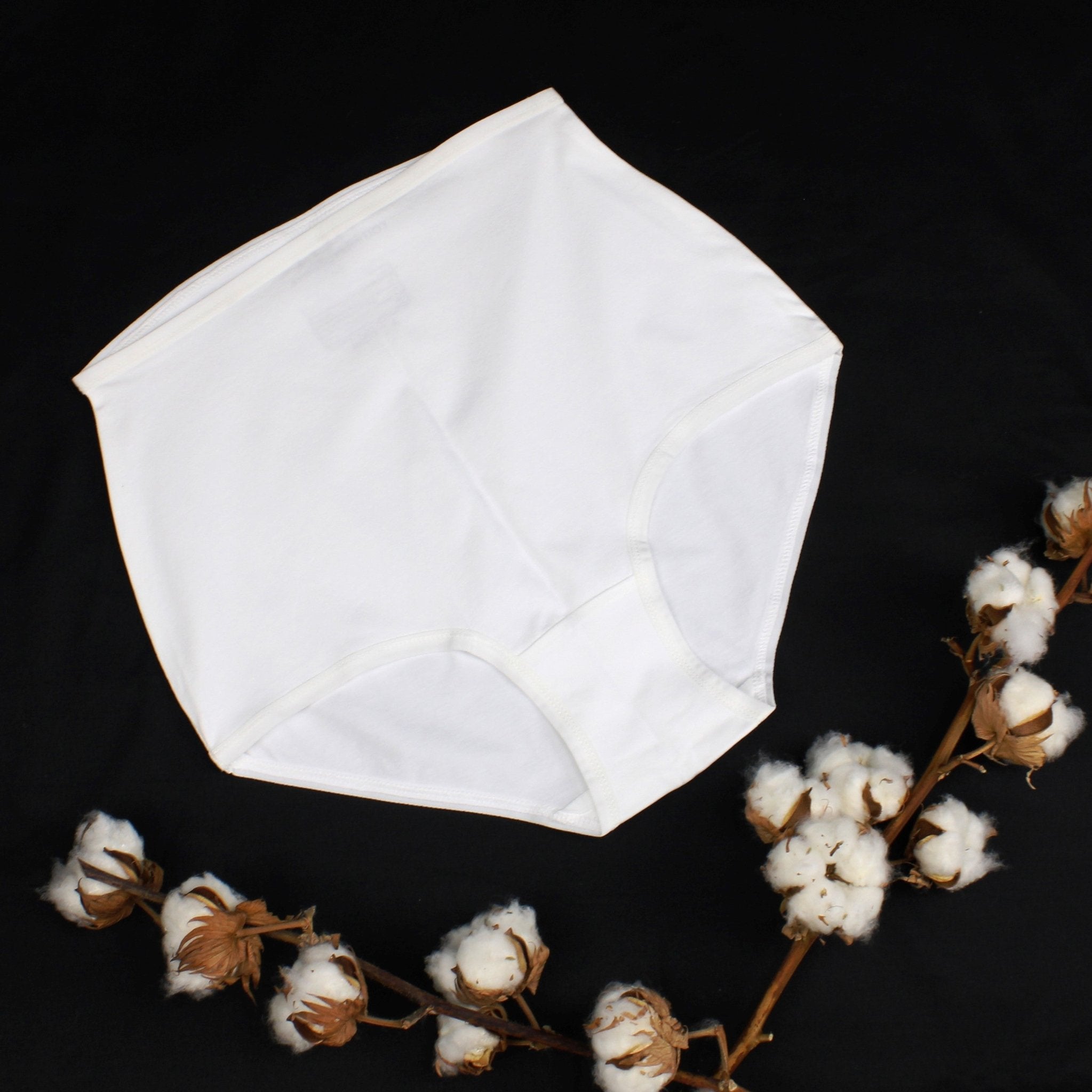 Women's organic cotton high rise full briefs in white - Y.O.U underwear