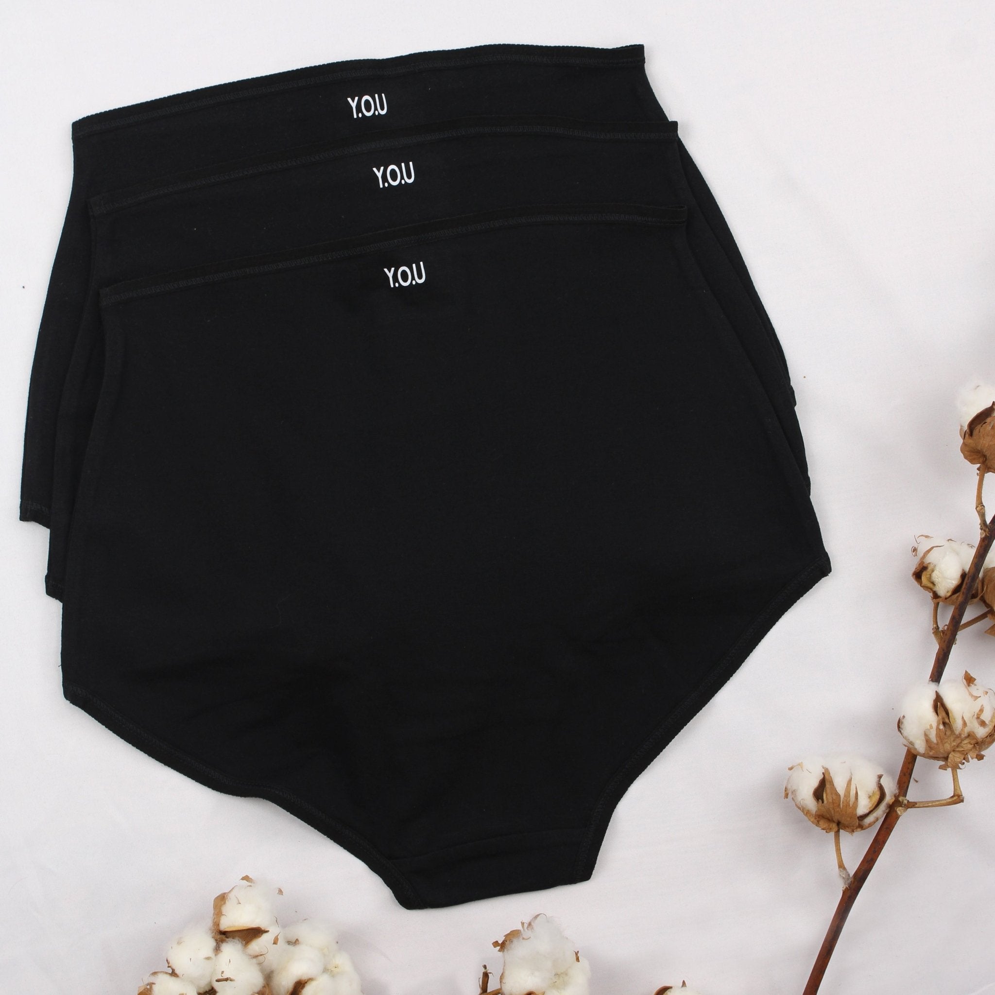 Women's organic cotton high rise full briefs - pack of 3 - Y.O.U underwear
