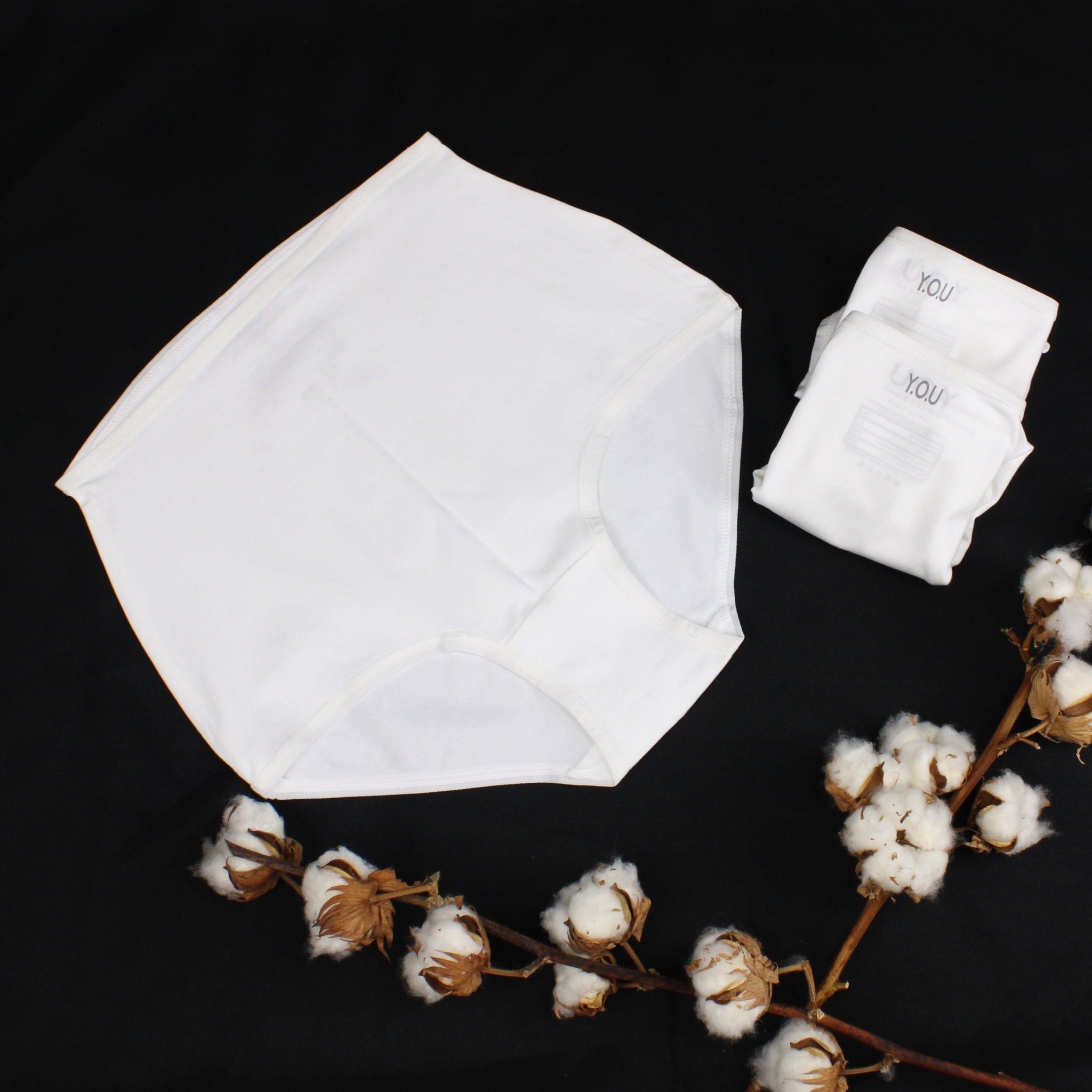 Women's organic cotton high rise full briefs - pack of 3 - Y.O.U underwear