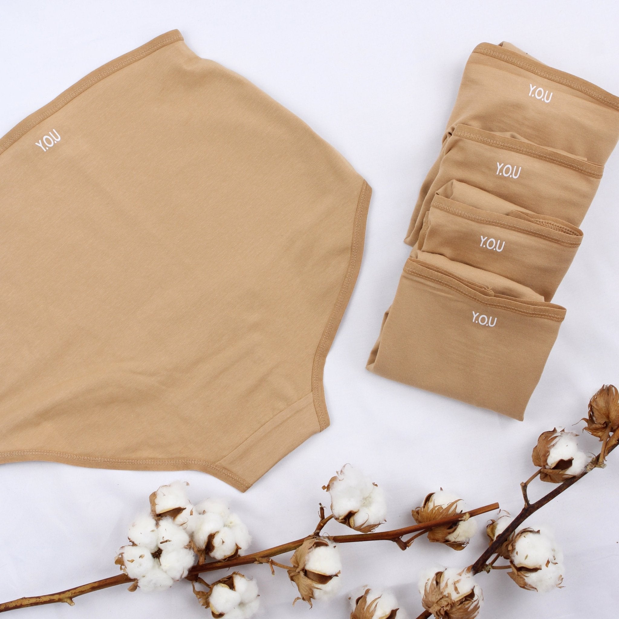 Women's organic cotton high rise full briefs - pack of 5 - Y.O.U underwear