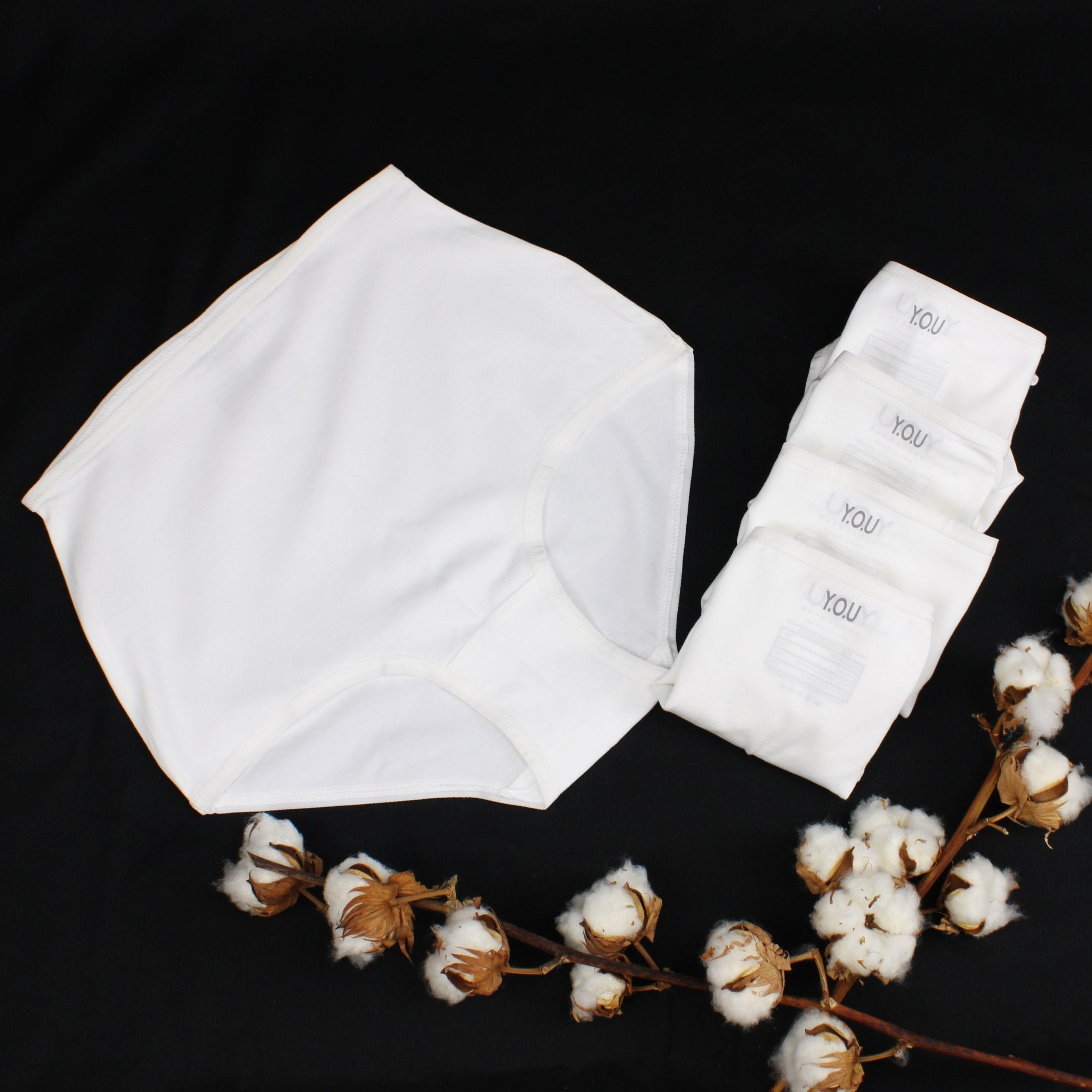 Women's organic cotton high rise full briefs - pack of 5 - Y.O.U underwear