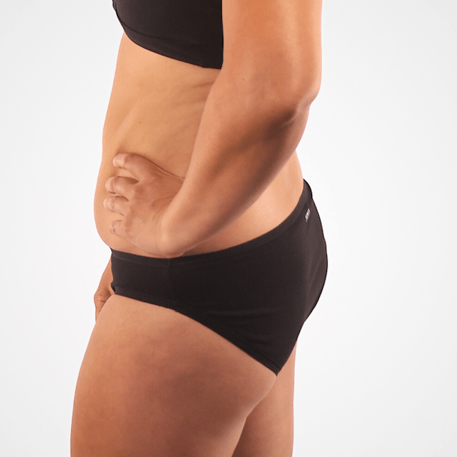 Women’s organic cotton low - rise bikini bottoms in black - Y.O.U underwear