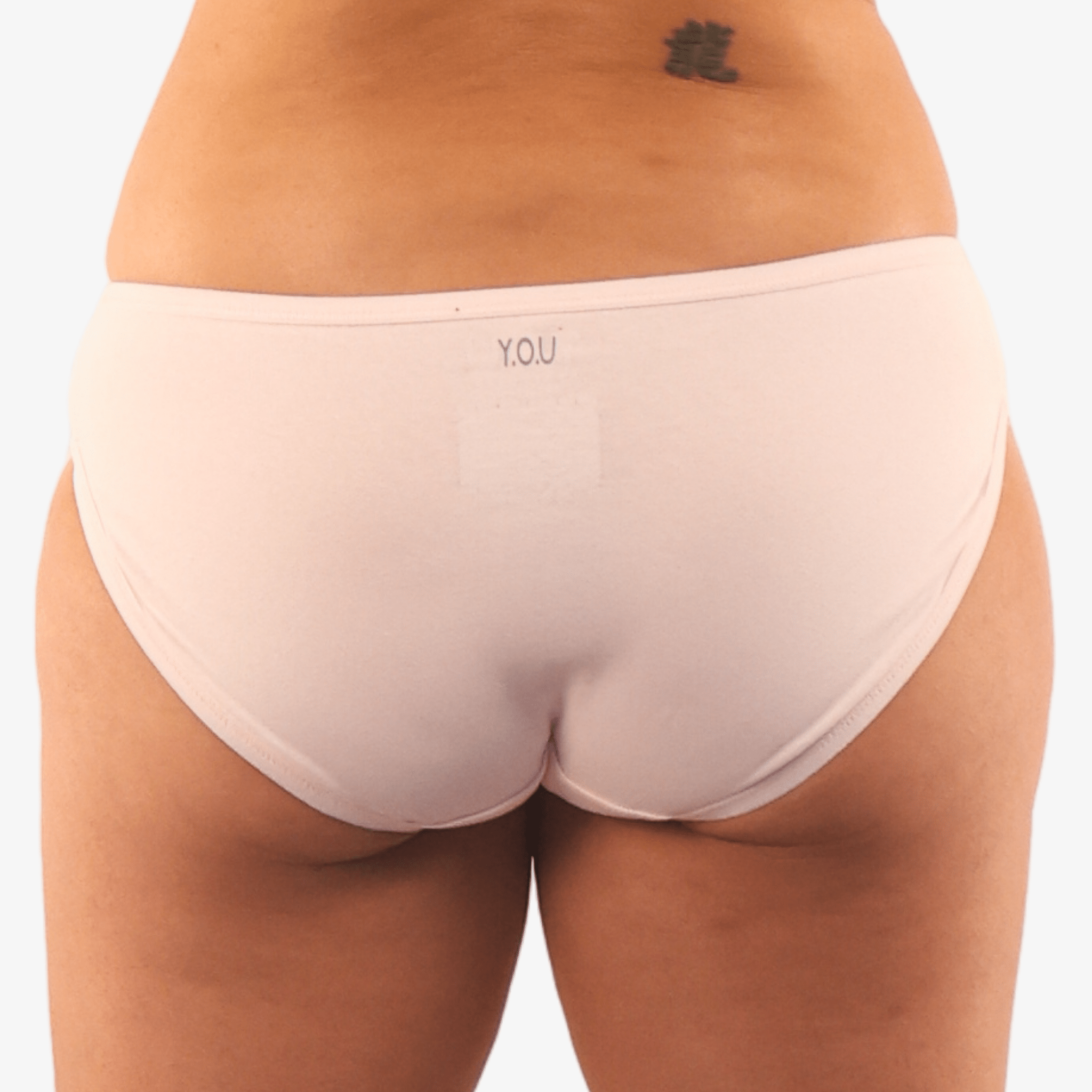 Women's organic cotton low - rise bikini bottoms in light pink - Y.O.U underwear