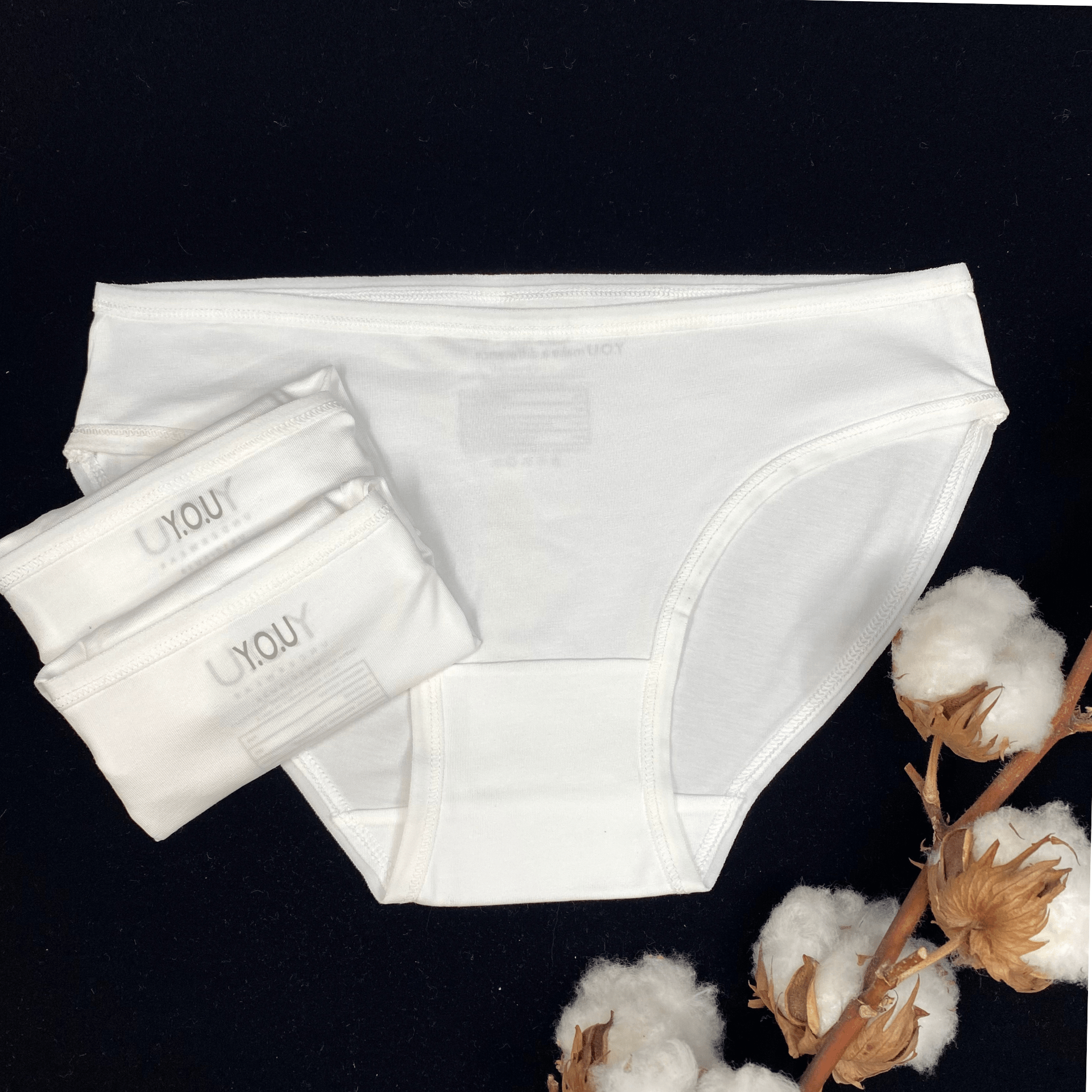 Women's organic cotton low - rise bikini bottoms - pack of 3 - Y.O.U underwear