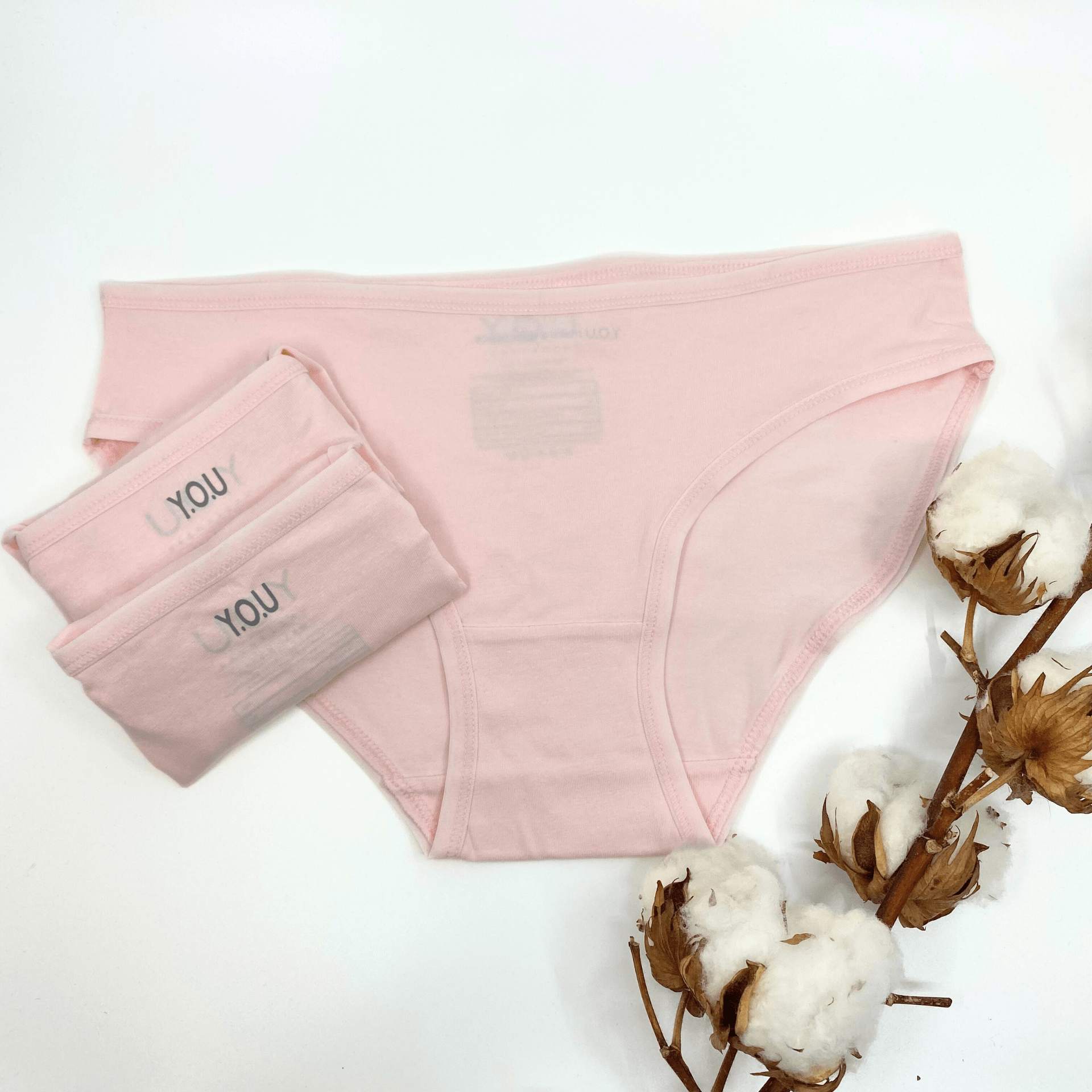 Women's organic cotton low - rise bikini bottoms - pack of 3 - Y.O.U underwear
