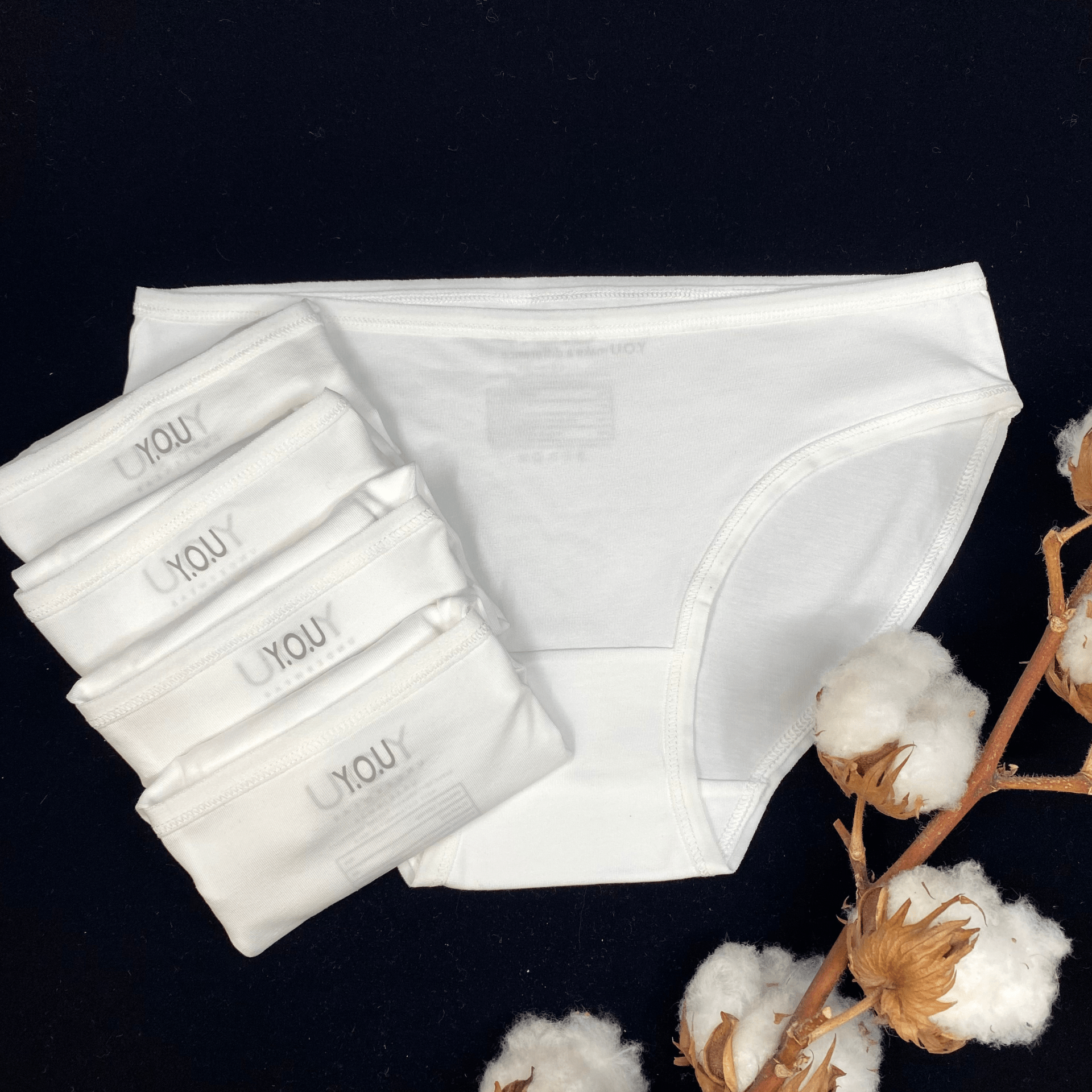 Women's organic cotton low - rise bikini bottoms - pack of 5 - Y.O.U underwear