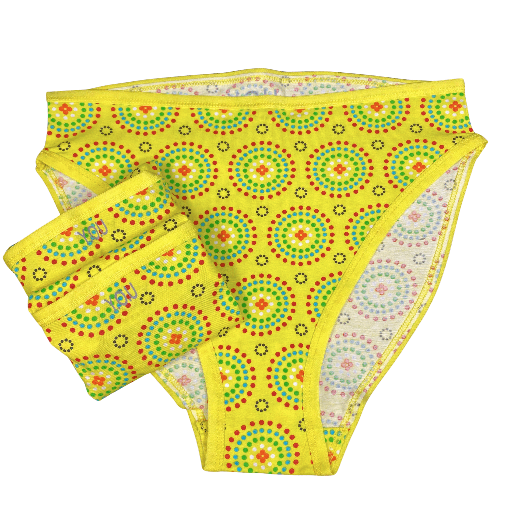 Women's organic cotton Mara mid - rise bikini bottoms - pack of 3 - Y.O.U underwear