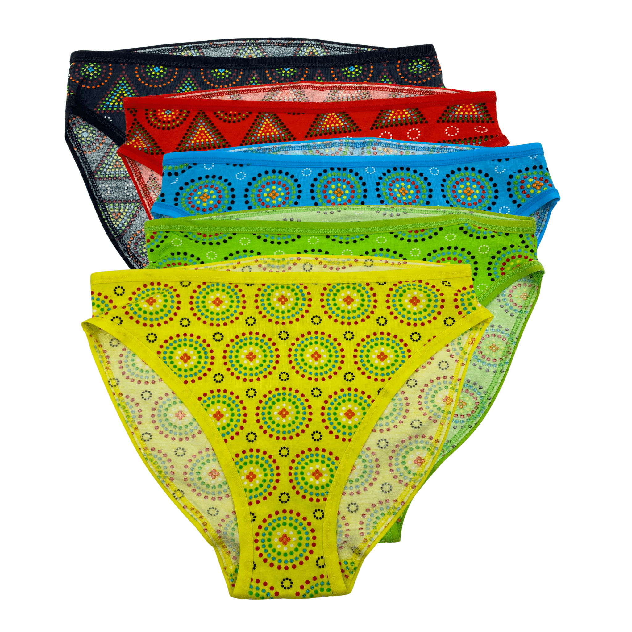 Women's organic cotton Mara mid - rise bikini bottoms - pack of 5 - Y.O.U underwear