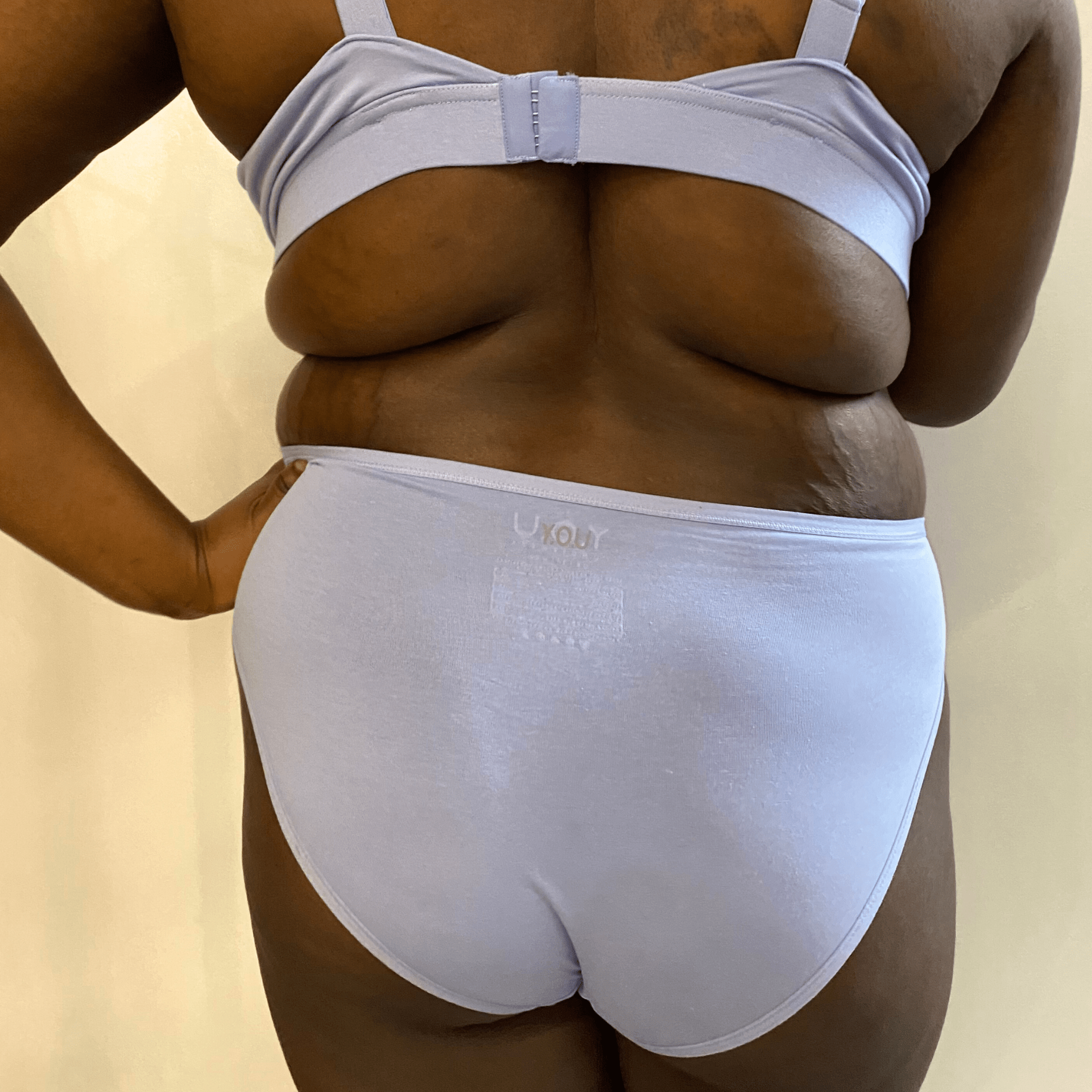 Women's organic cotton mid - rise bikini bottoms in light blue - Y.O.U underwear