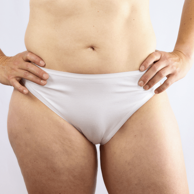 Women's organic cotton mid - rise bikini bottoms in white - Y.O.U underwear