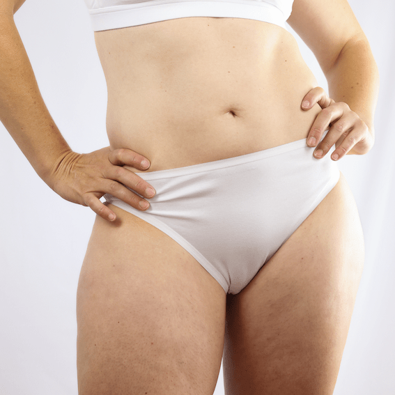 Women's organic cotton mid - rise bikini bottoms in white - Y.O.U underwear