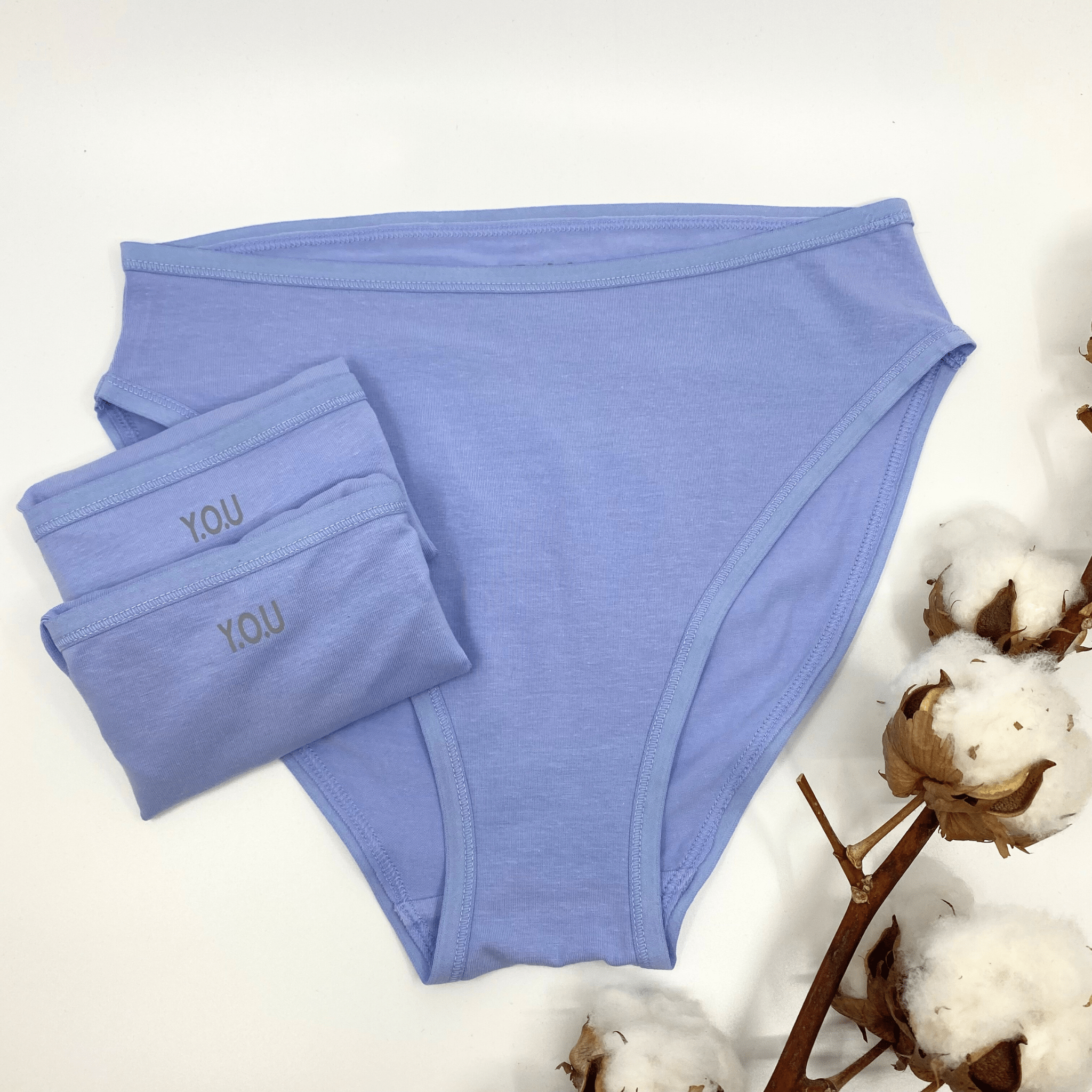 Women's organic cotton mid - rise bikini bottoms - pack of 3 - Y.O.U underwear