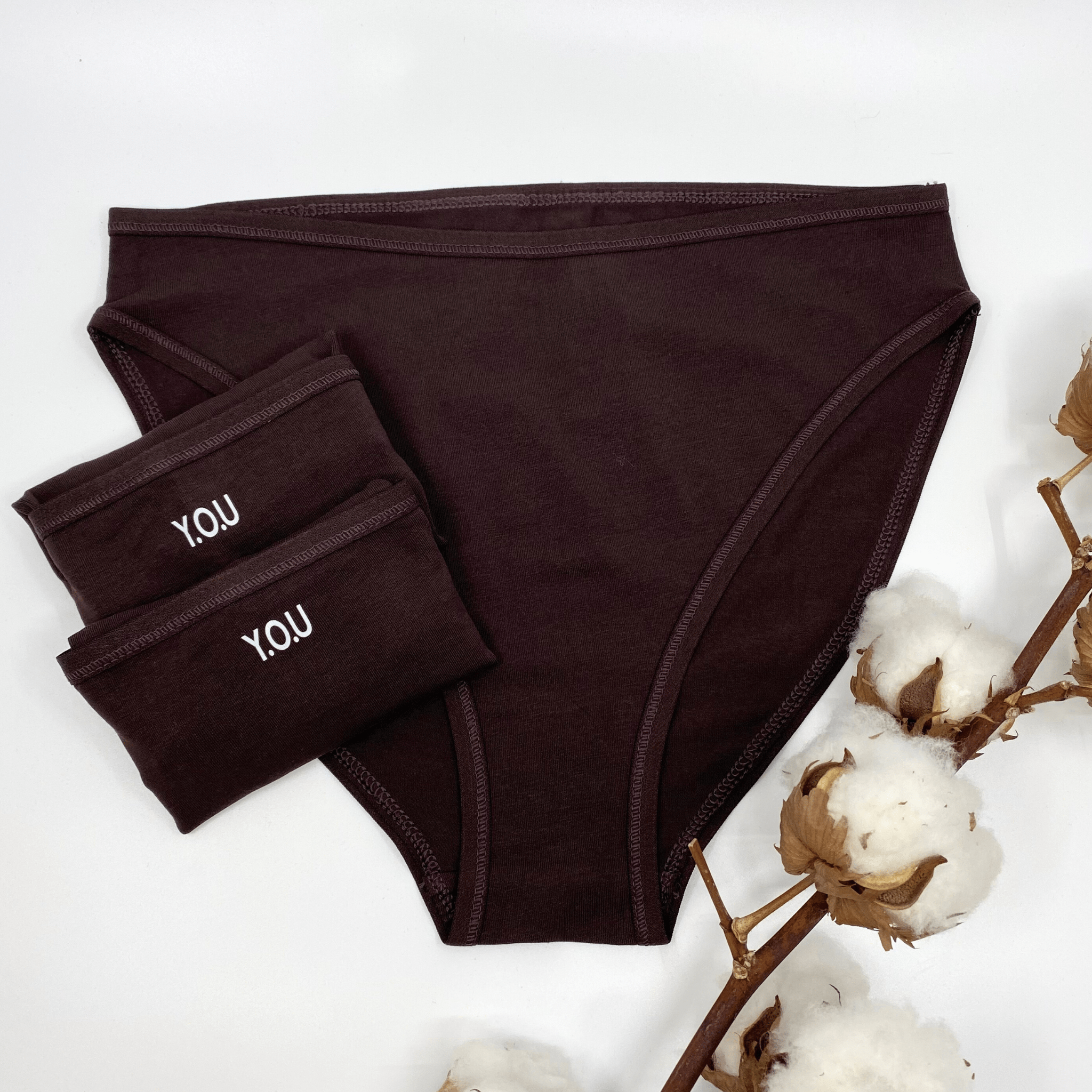 Women's organic cotton mid - rise bikini bottoms - pack of 3 - Y.O.U underwear