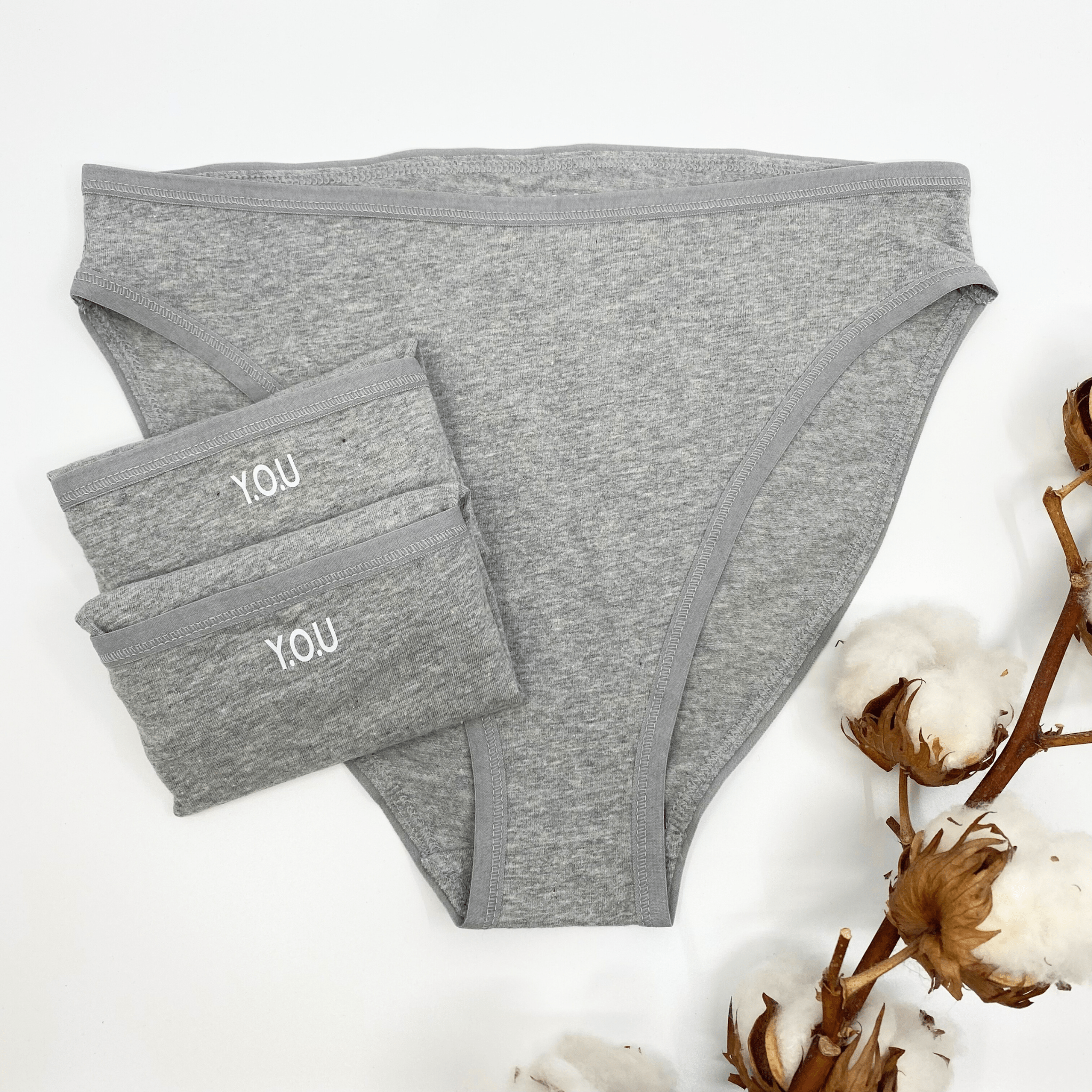 Women's organic cotton mid - rise bikini bottoms - pack of 3 - Y.O.U underwear