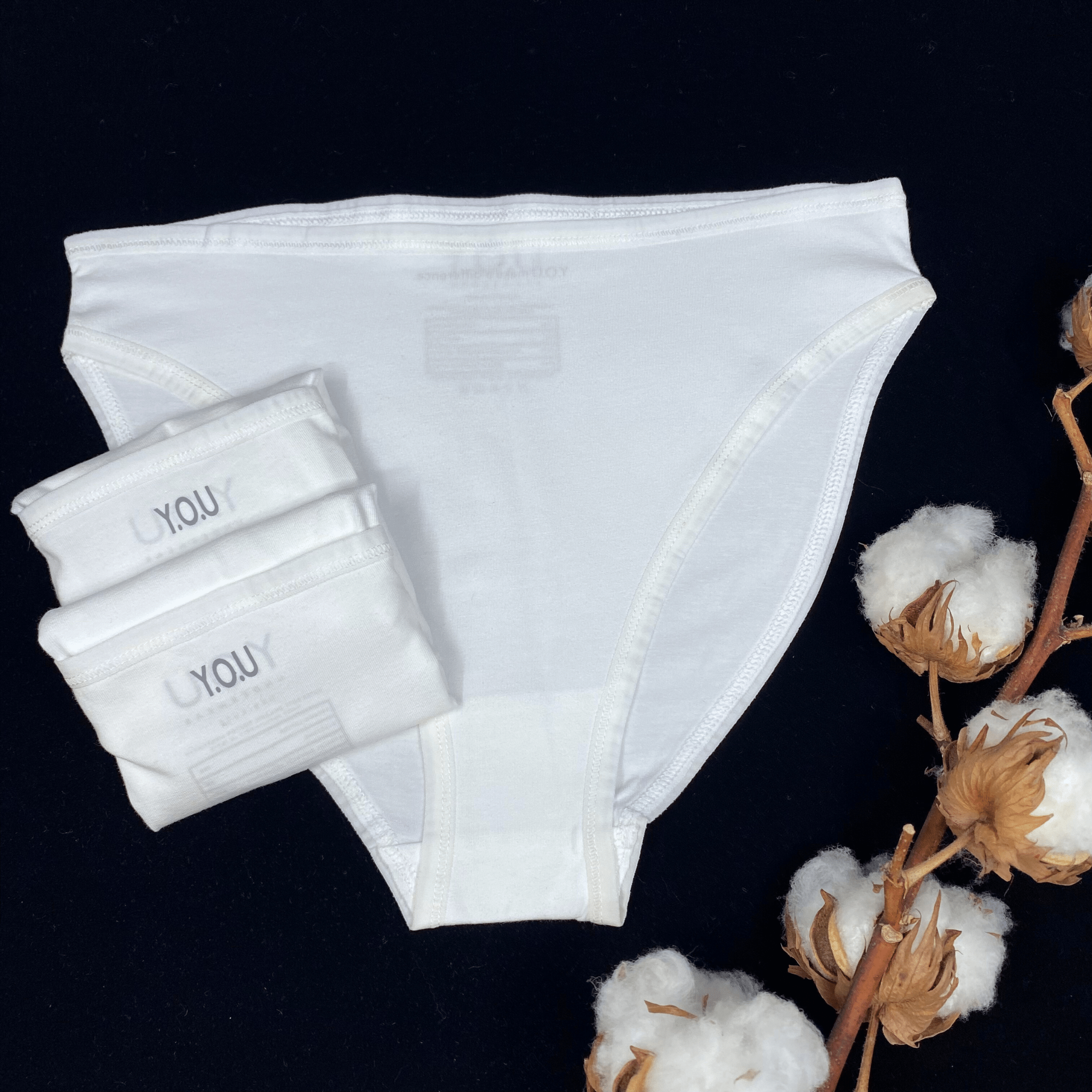 Women's organic cotton mid - rise bikini bottoms - pack of 3 - Y.O.U underwear