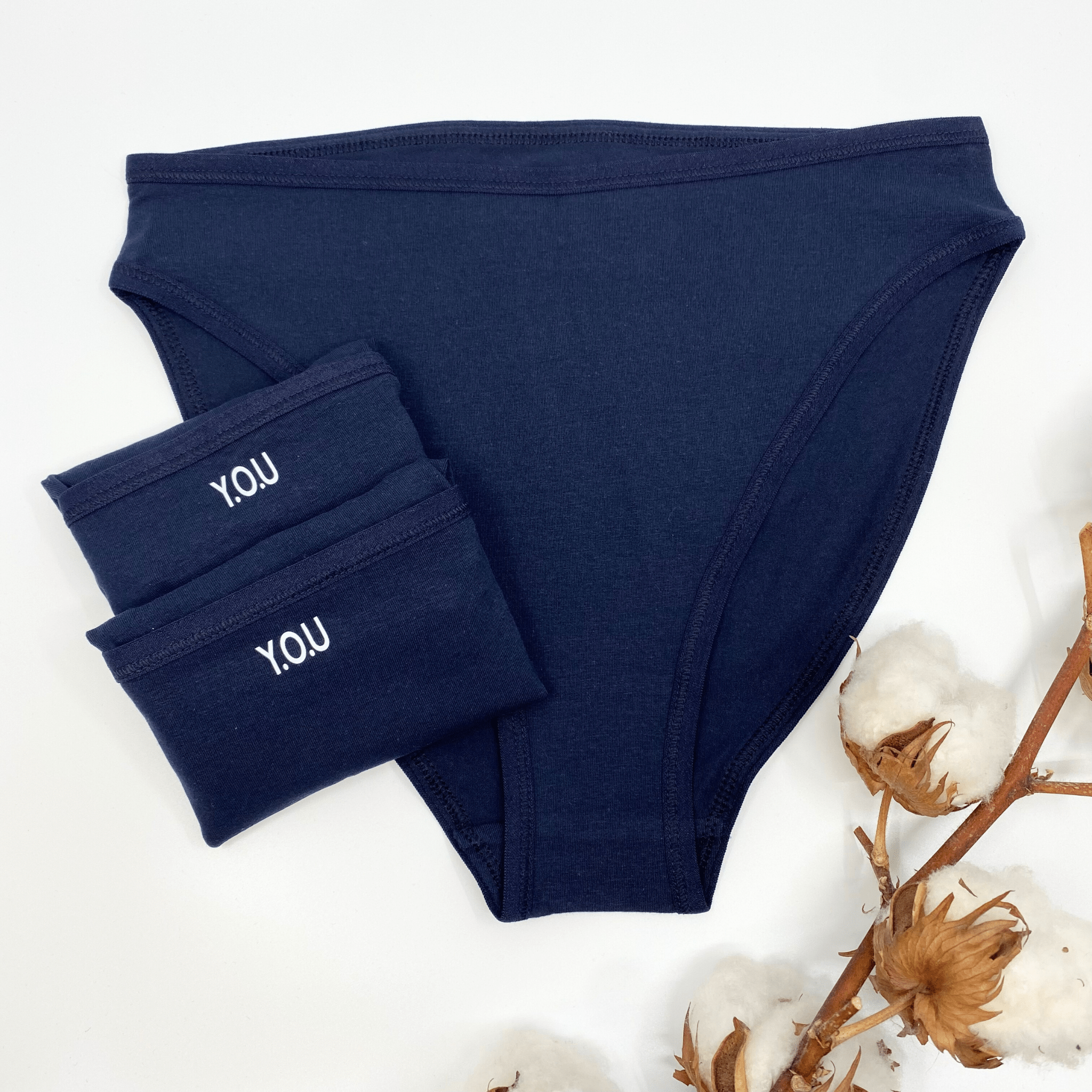 Women's organic cotton mid - rise bikini bottoms - pack of 3 - Y.O.U underwear