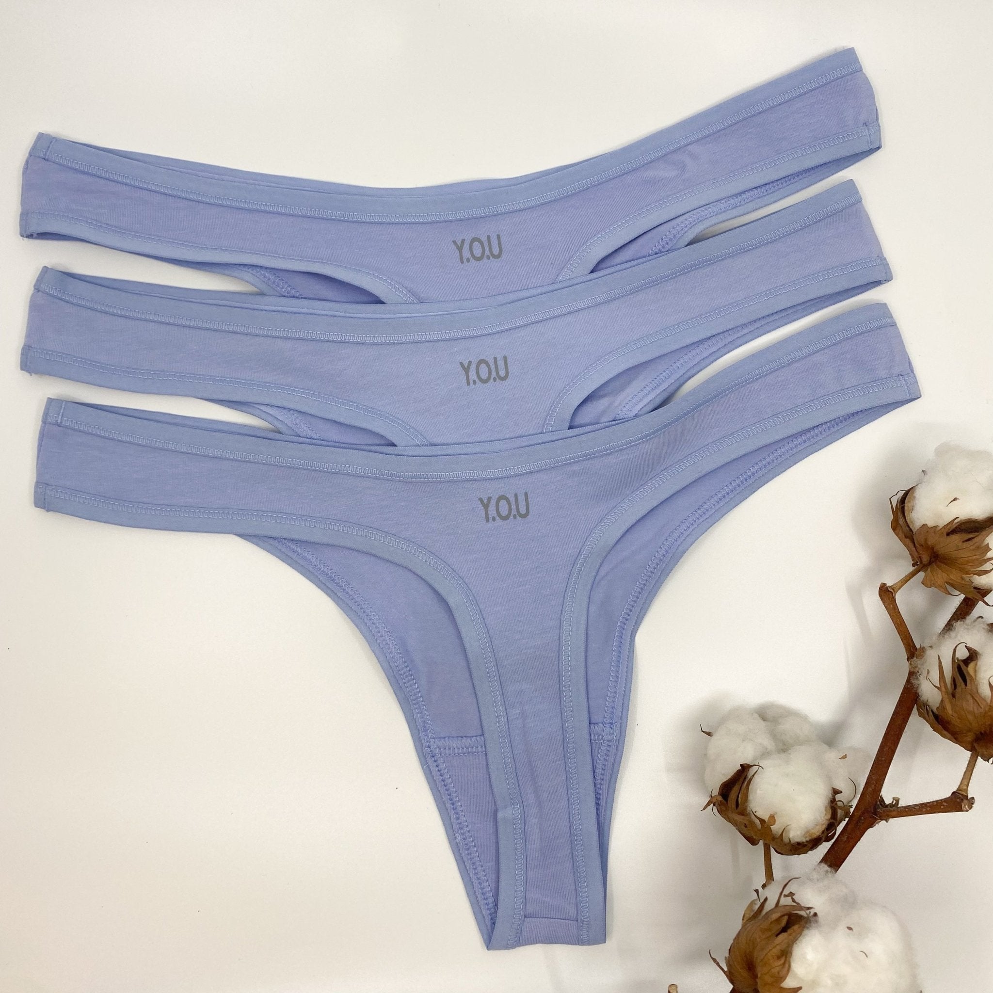 Women's Organic Cotton Thong - Pack of 3 - Y.O.U underwear