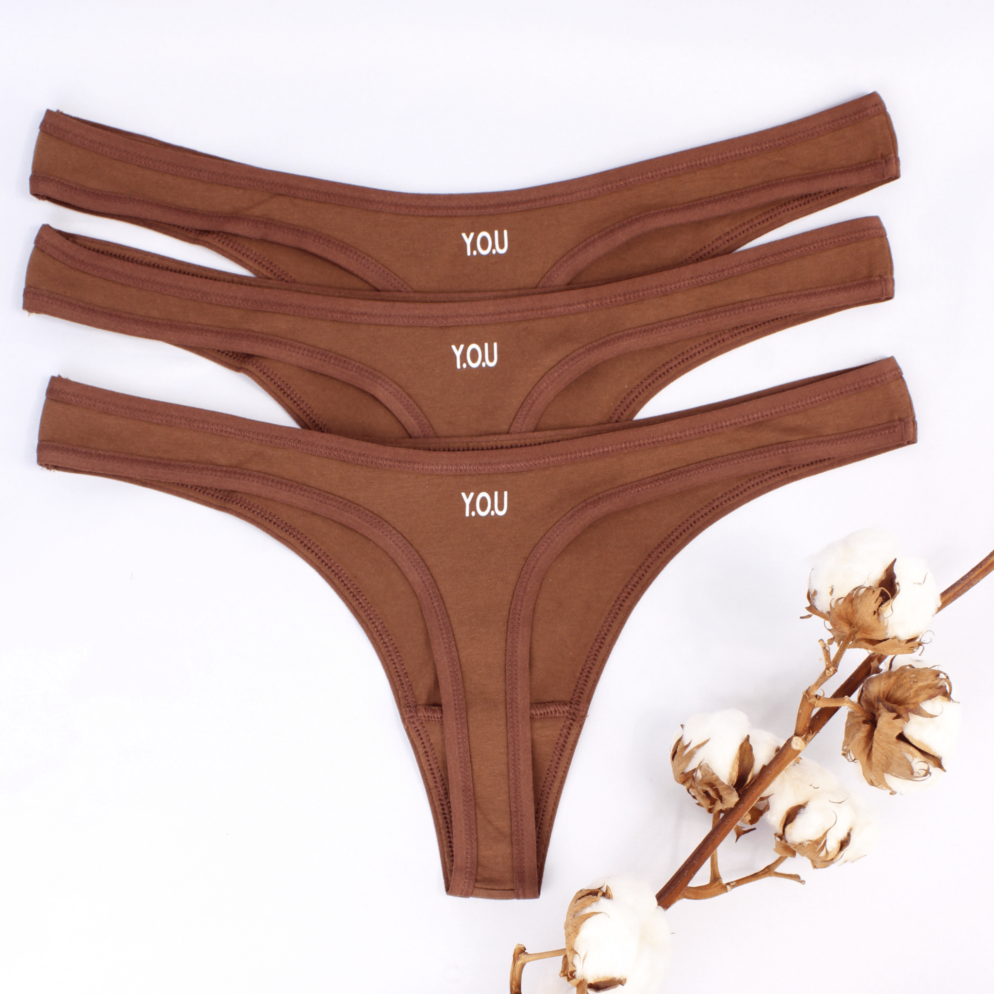 Women's Organic Cotton Thong - Pack of 3 - Y.O.U underwear