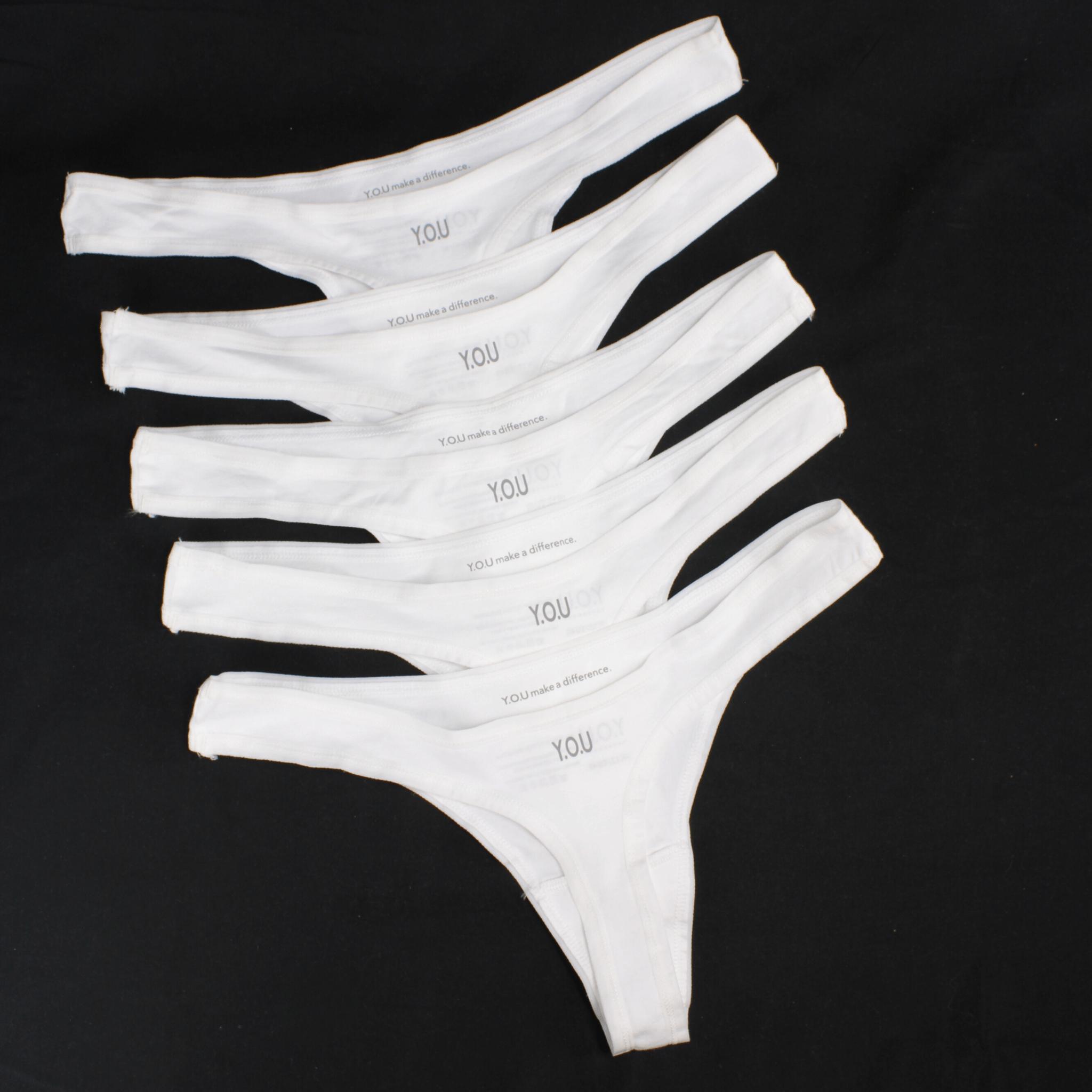 Women's organic cotton thong - pack of 5 - Y.O.U underwear