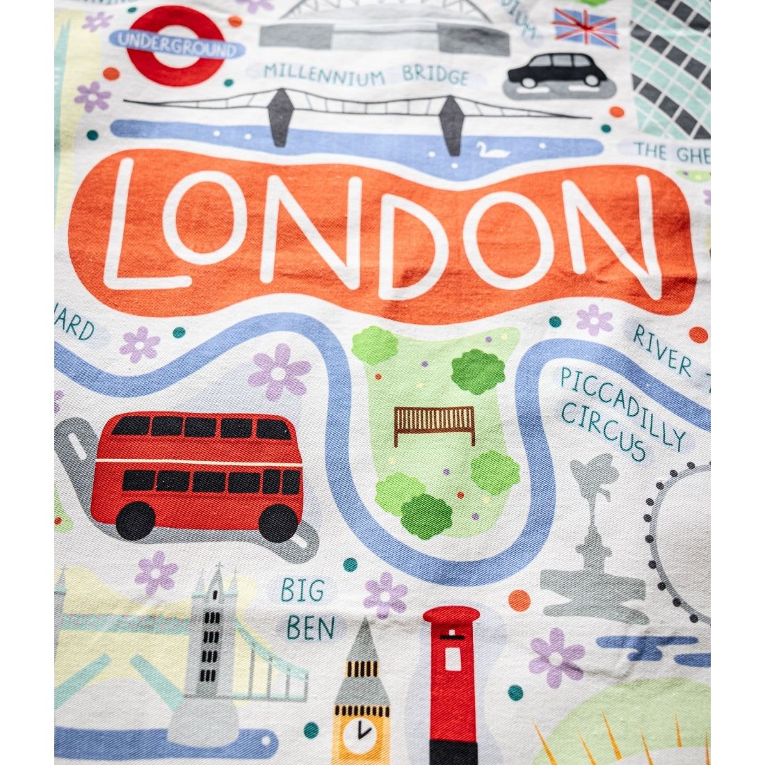 Y.O.U London Landmarks Organic Cotton Tea Towel - Y.O.U underwear