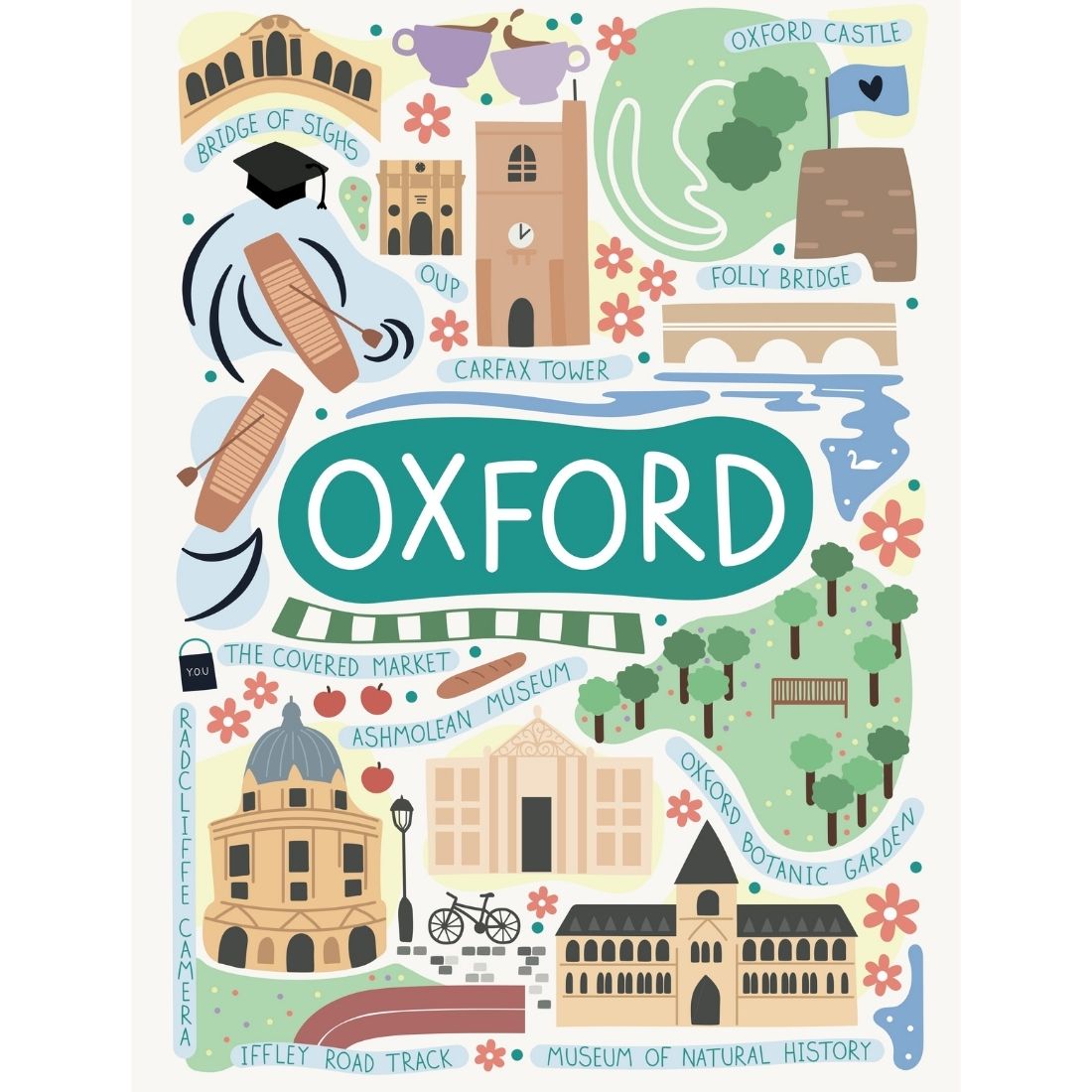 Y.O.U Oxford Landmarks Organic Cotton Tea Towel - Y.O.U underwear