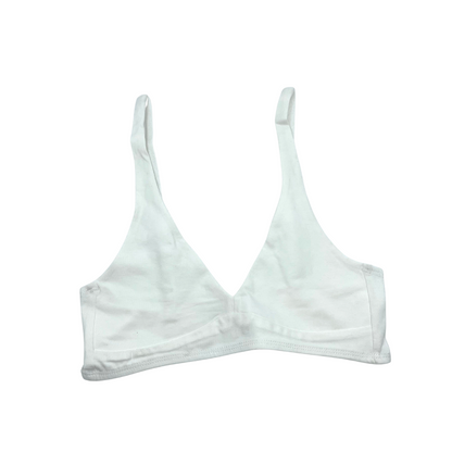 Women’s organic cotton bralette in white