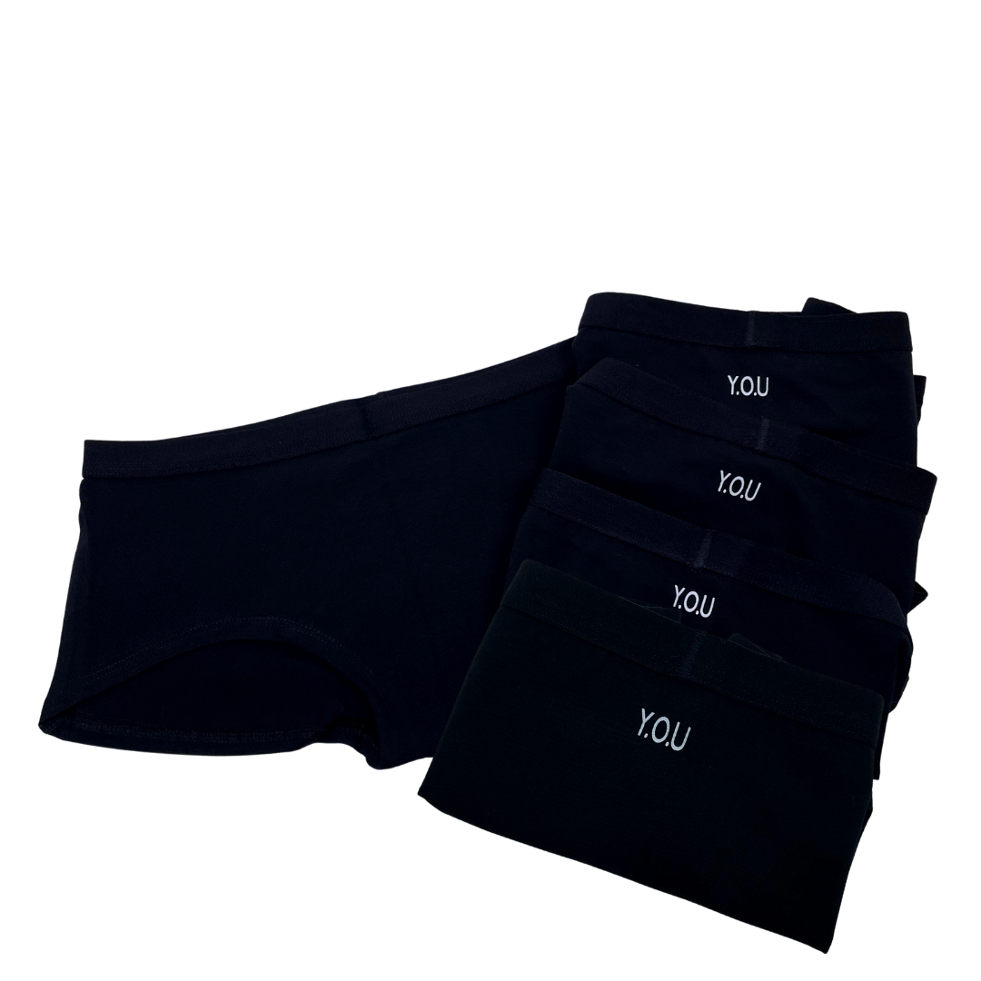 Women's organic cotton boy shorts pack of 5 Y.O.U underwear