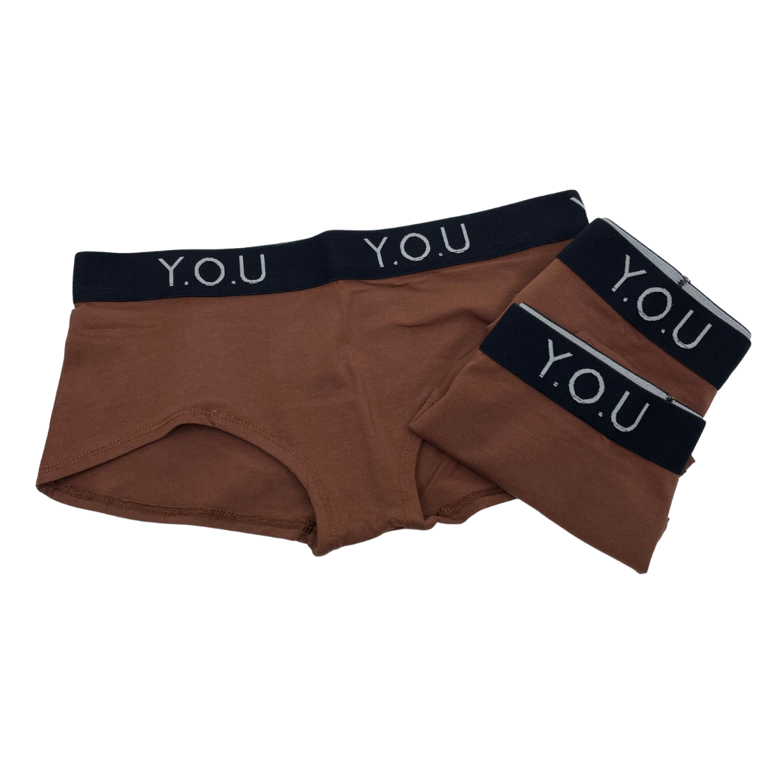 Chestnut Branded Boy Shorts Pack of 3