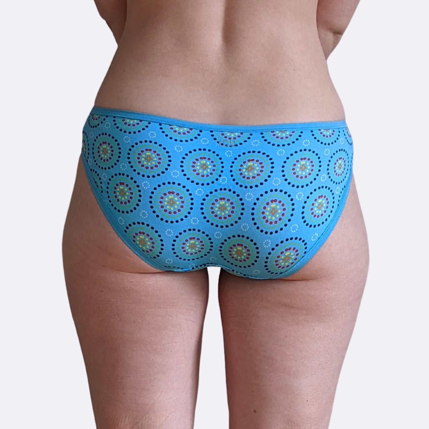 Women's organic cotton low-rise bikini bottoms - Mara design - Pack of 5