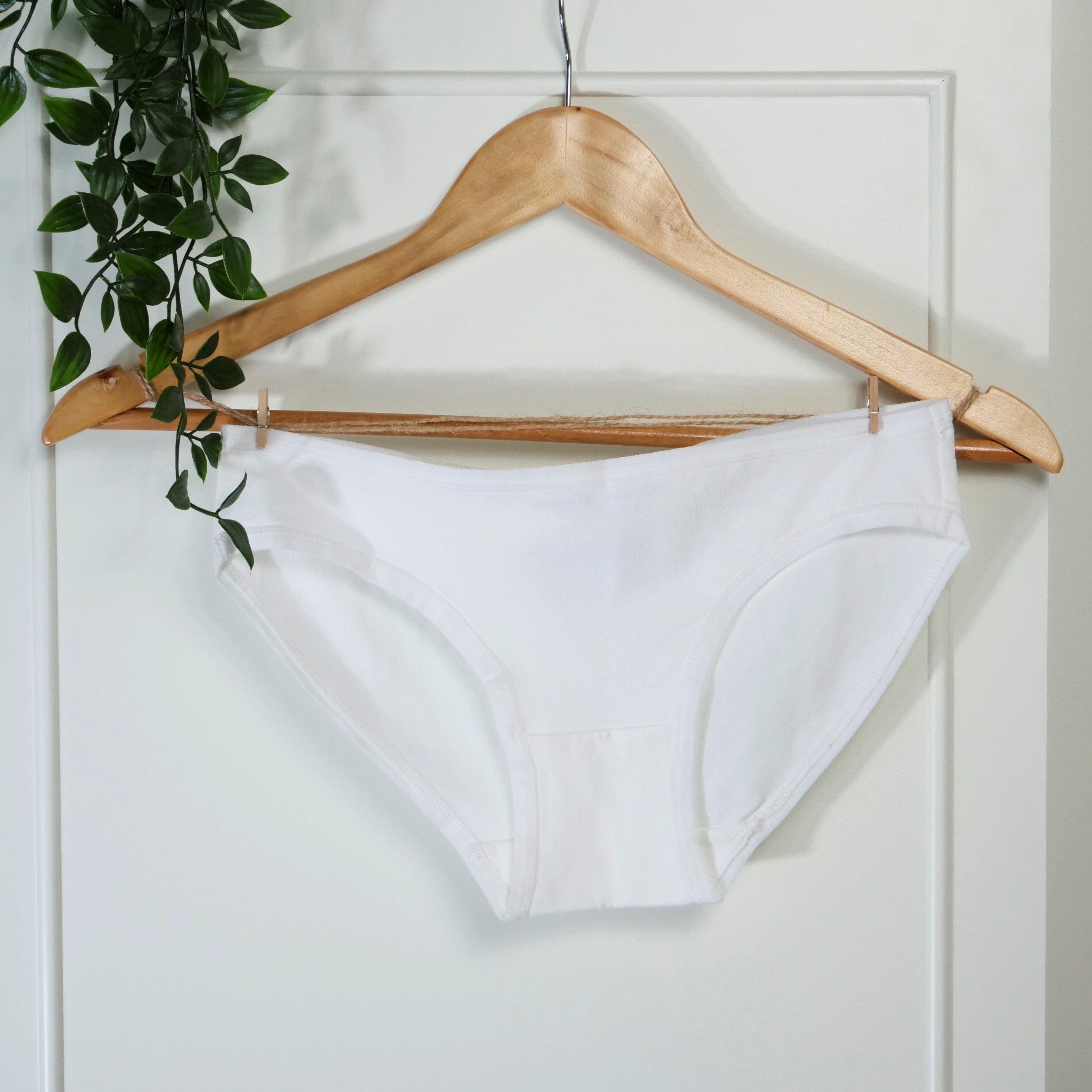 Girls' organic cotton knickers - white