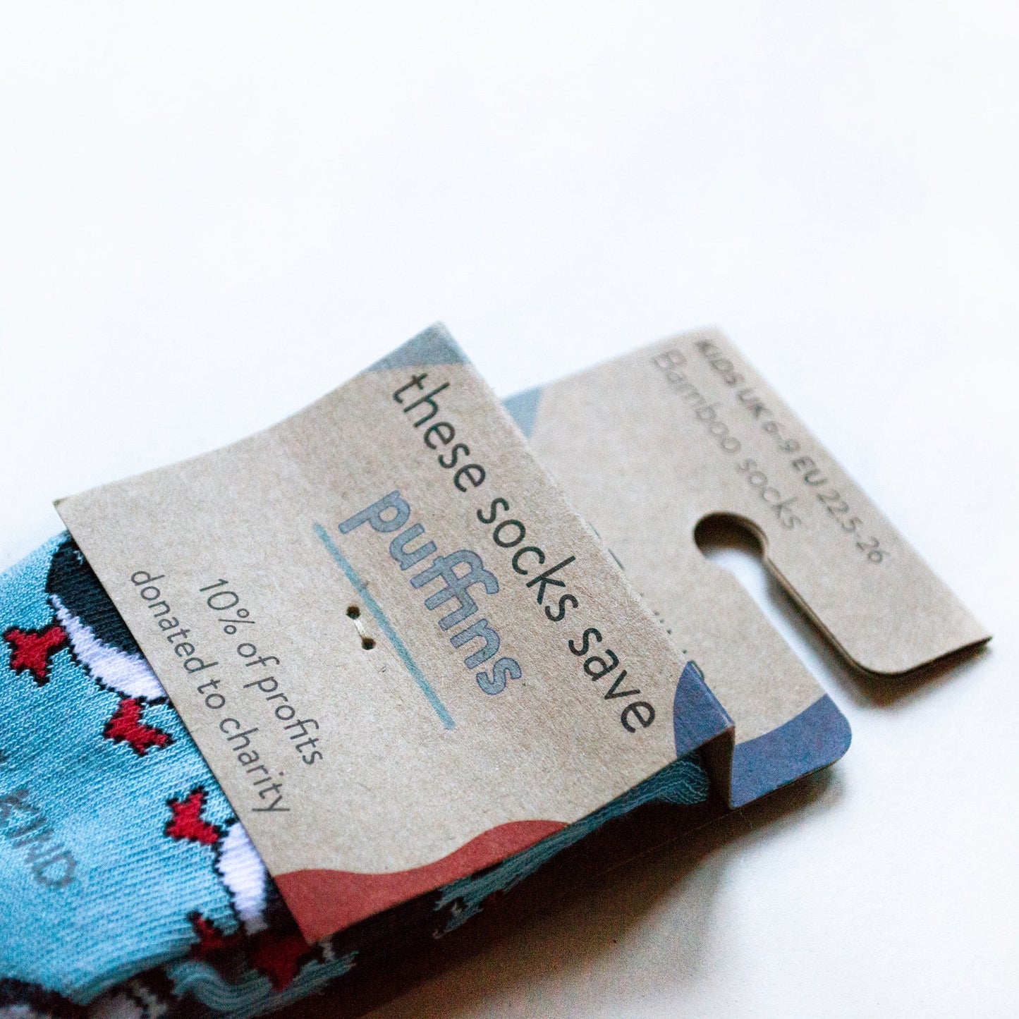 Bare Kind Bamboo Children's Socks - Save the Puffins