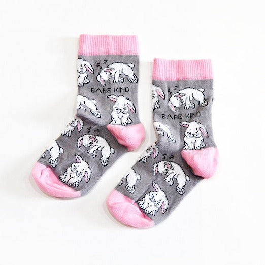 Bare Kind Bamboo Children's Socks - Save the Rabbits