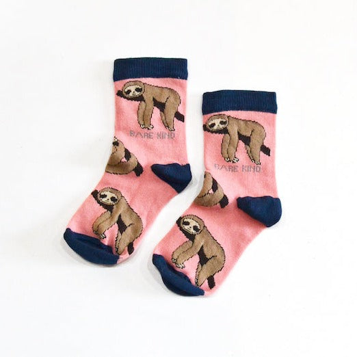 Bare Kind Bamboo Children's Socks - Save the Sloths