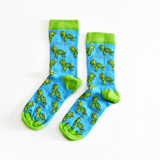 Bare Kind Bamboo Children's Socks - Save the Turtles