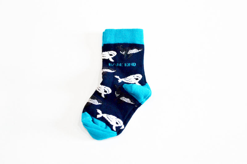 Bare Kind Bamboo Children's Socks - Save the Whales