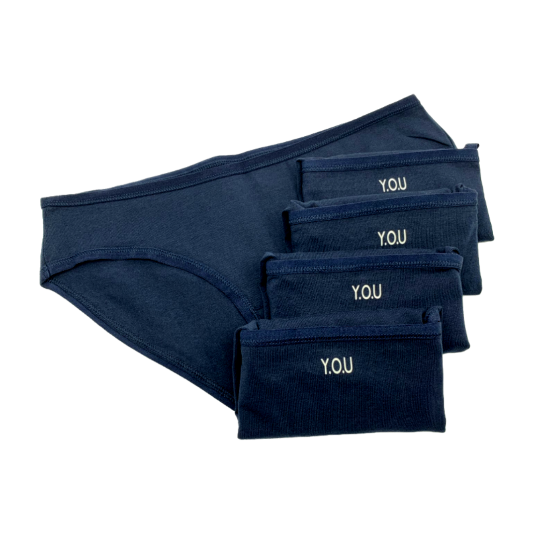 Women's organic cotton underwear in navy blue – Y.O.U underwear