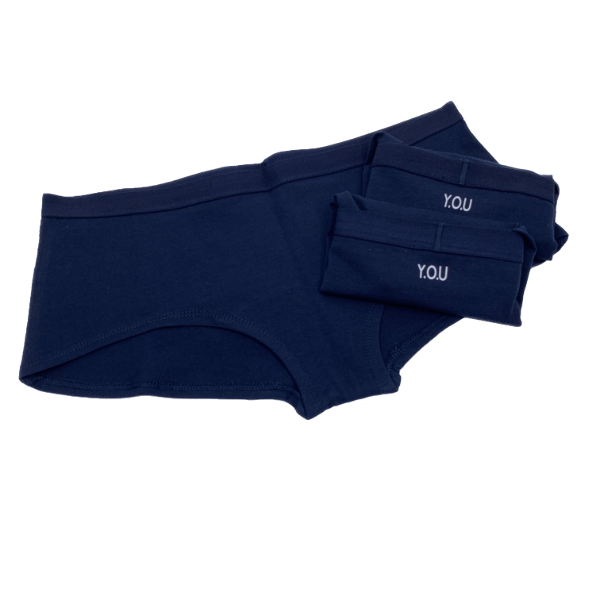 Women's organic cotton boy shorts pack of 3 Y.O.U underwear