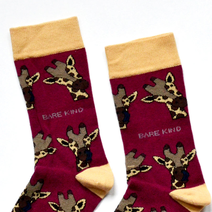 Bare Kind Bamboo Socks - Save the Giraffes