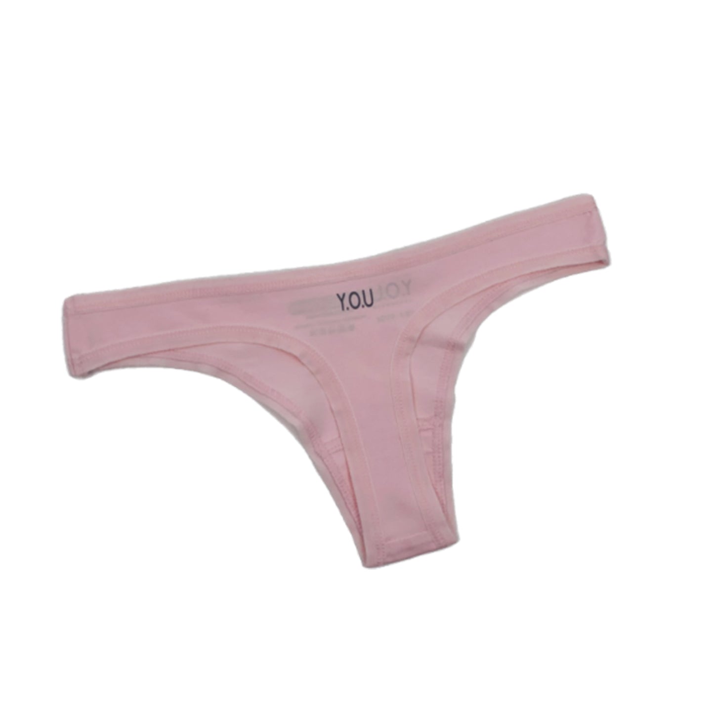 Women's organic cotton thong in light pink