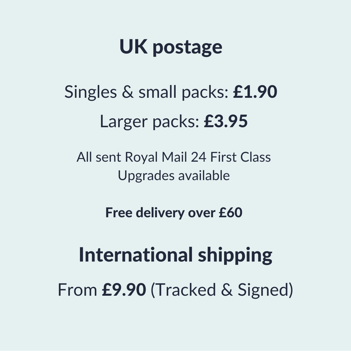 Postage rates