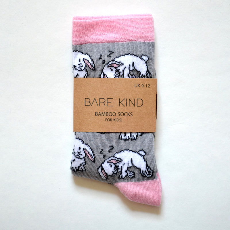 Bare Kind Bamboo Children's Socks - Save the Rabbits