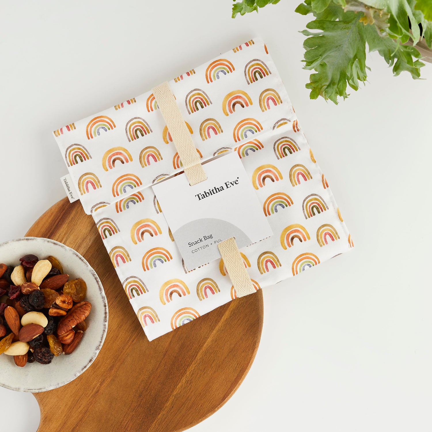 snack bag - rainbow pattern