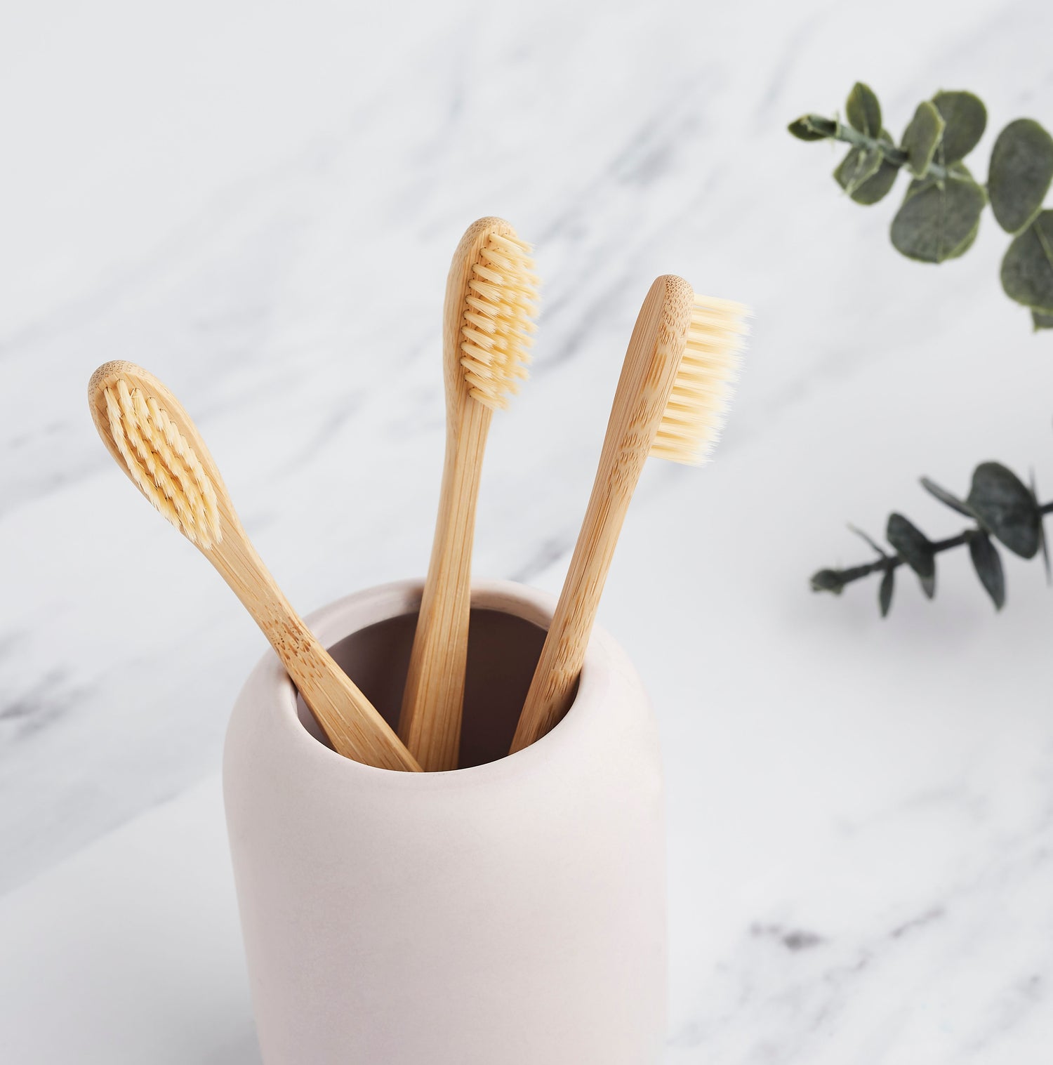 neutral coloured sustainable toothbrushes 