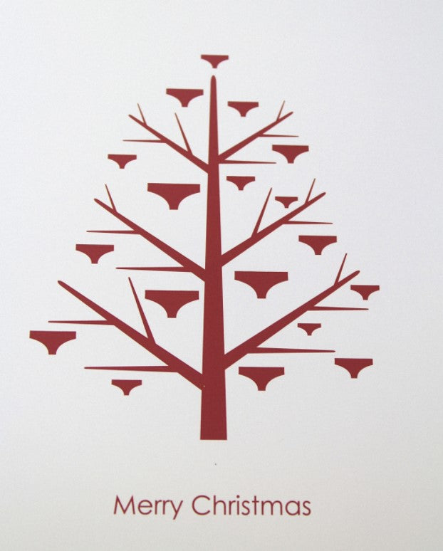 Christmas cards - Christmas tree design - pack of 10.